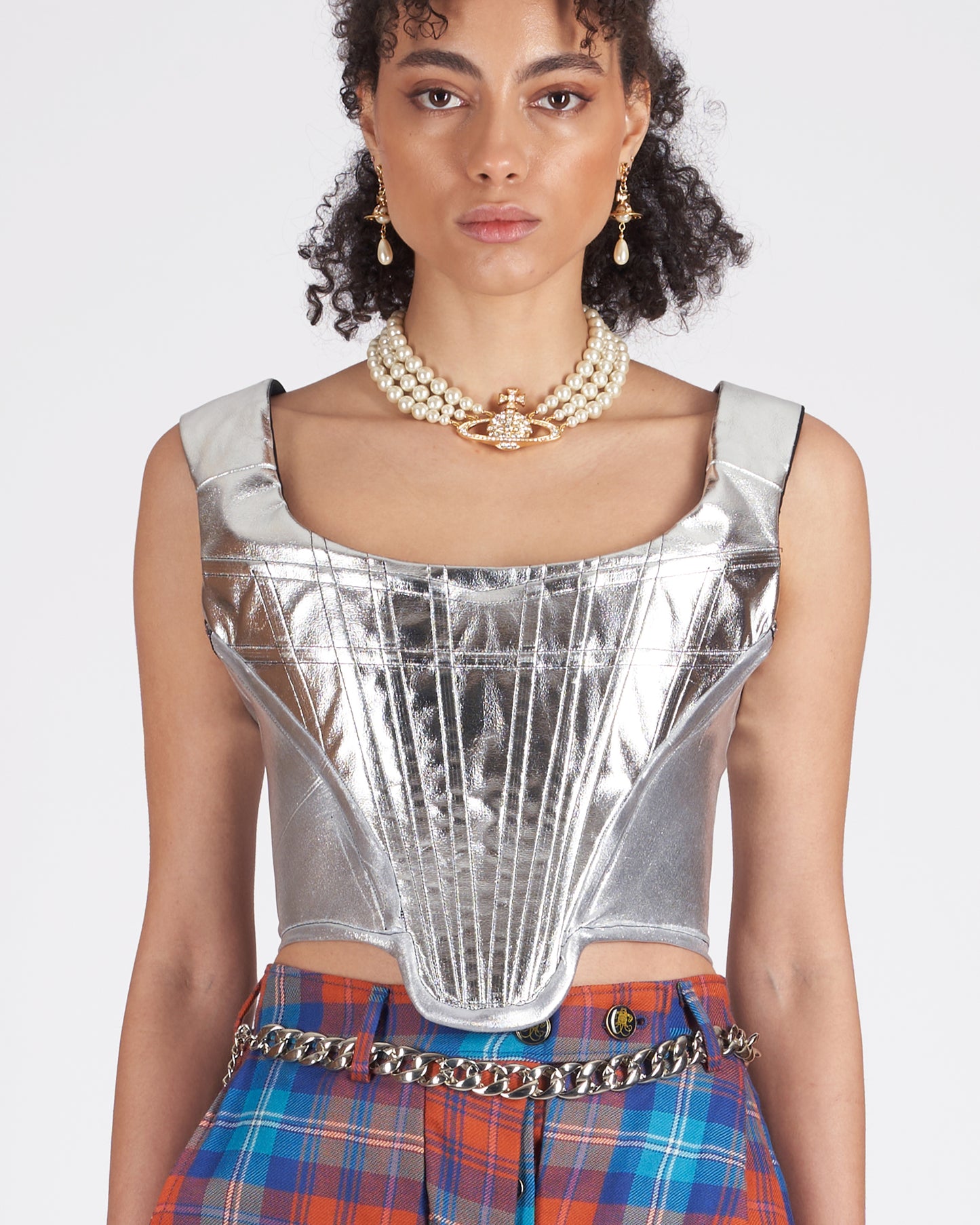 Vintage F/W 1988 Time Machine Metallic Corset