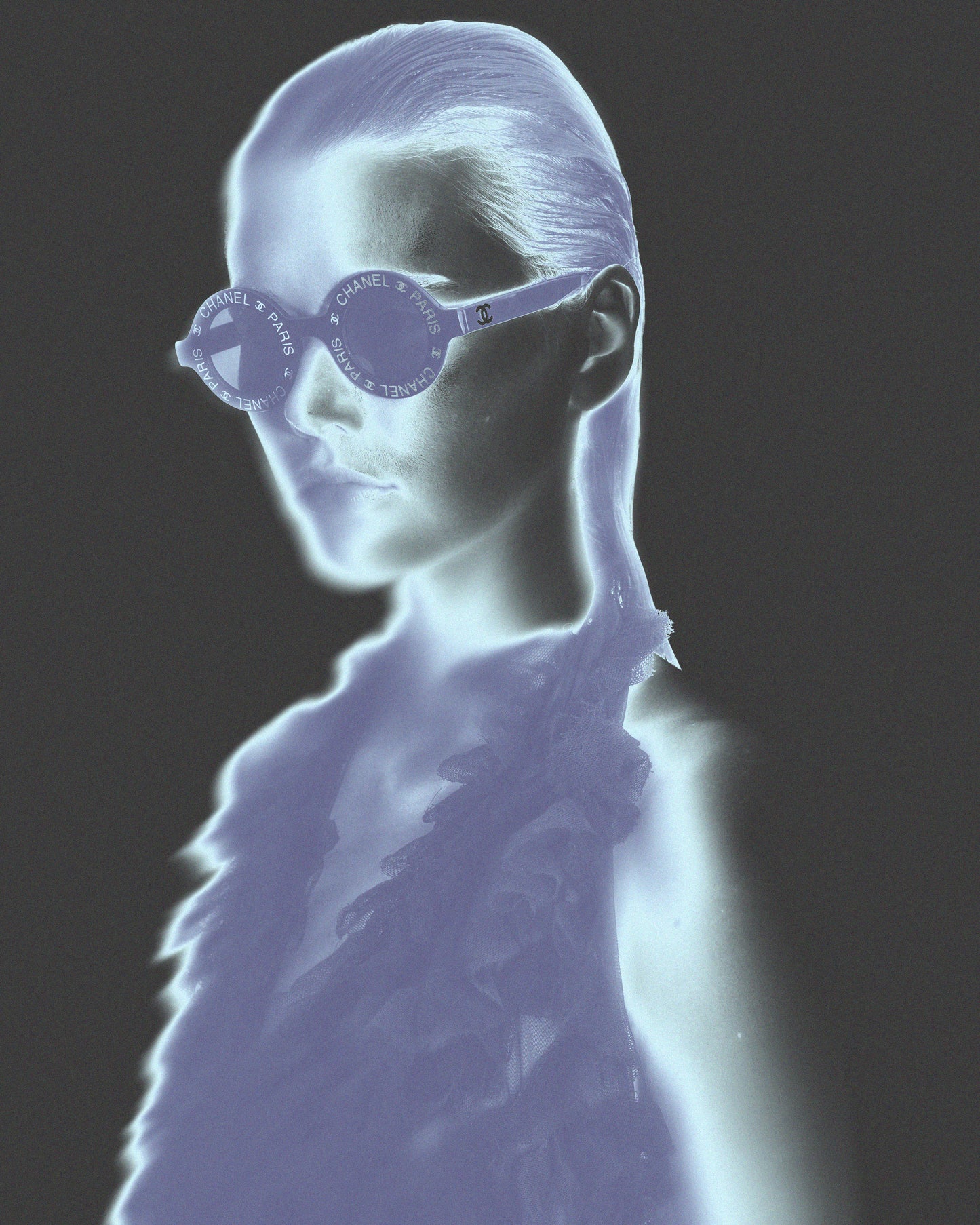 Vintage SS 1993 Detail Font Chanel Circle Sunglasses