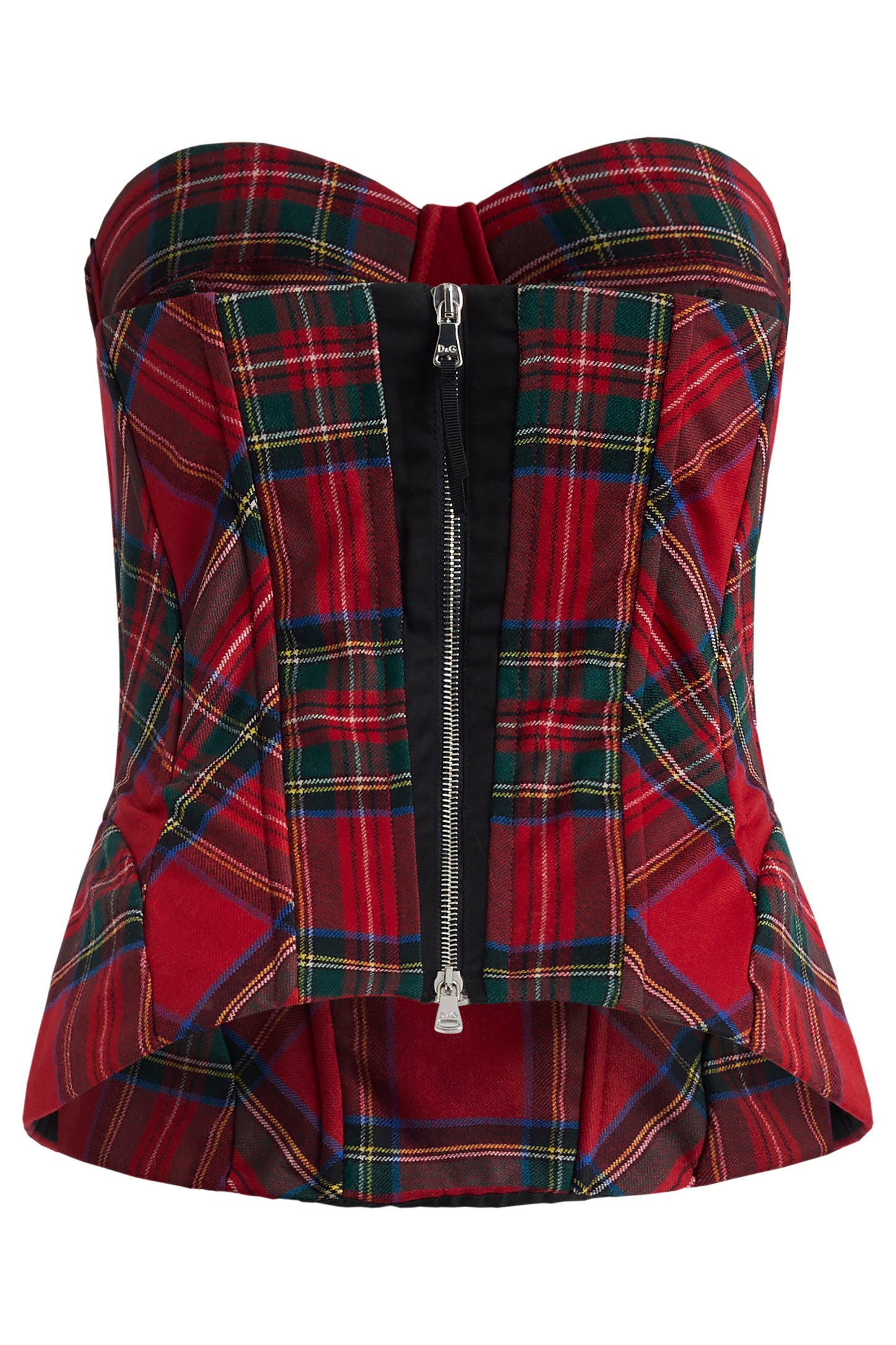 Vintage 1999 Dolce&Gabbana Red Tartan Corset Top