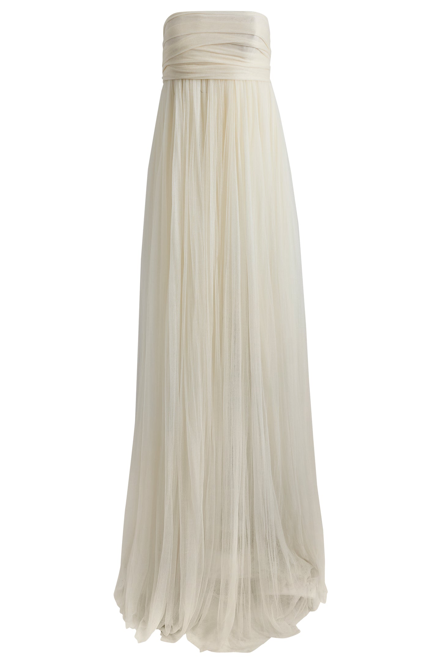 Alexander McQueen by Sarah Burton 2012 Tulle Gathered Bustier Draped Gown