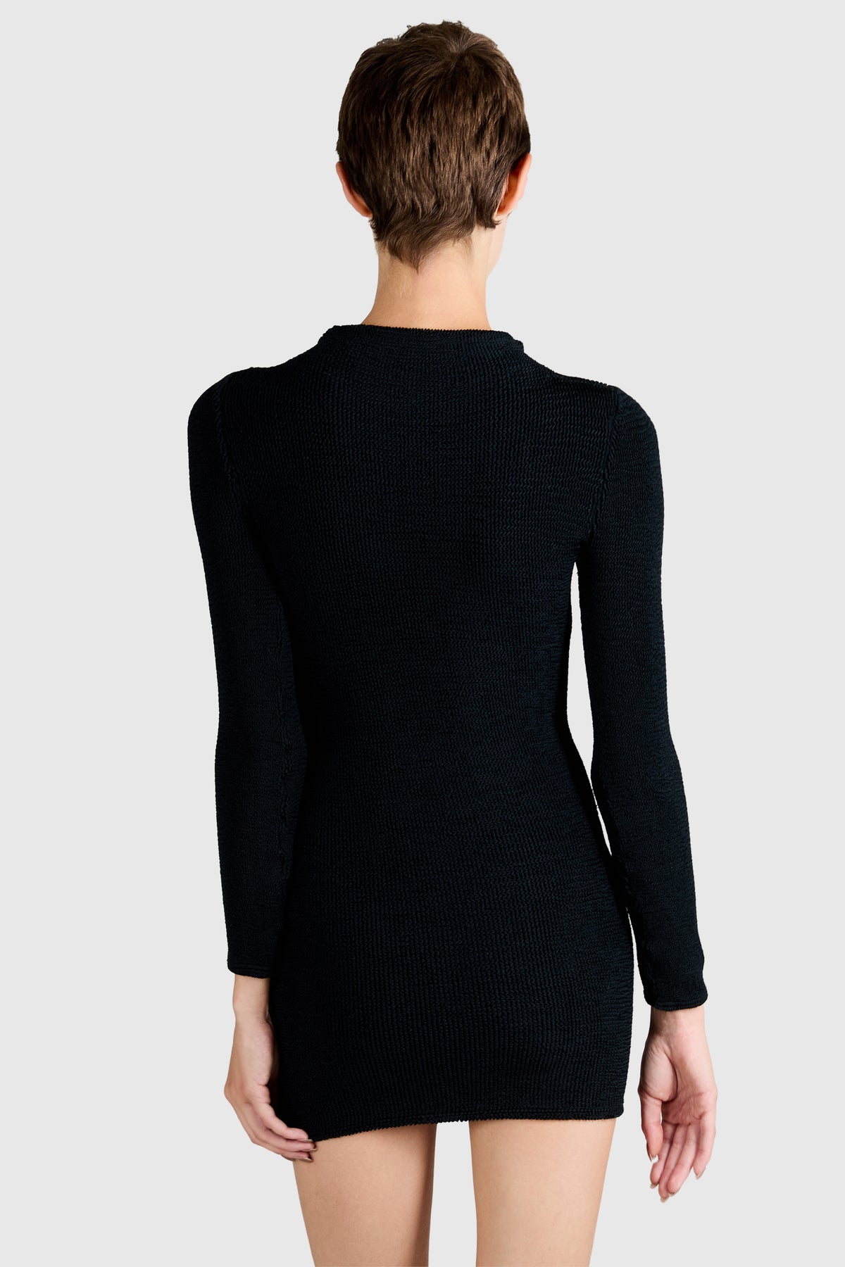 Vintage Isabel Martin Black Mini Textured Dress
