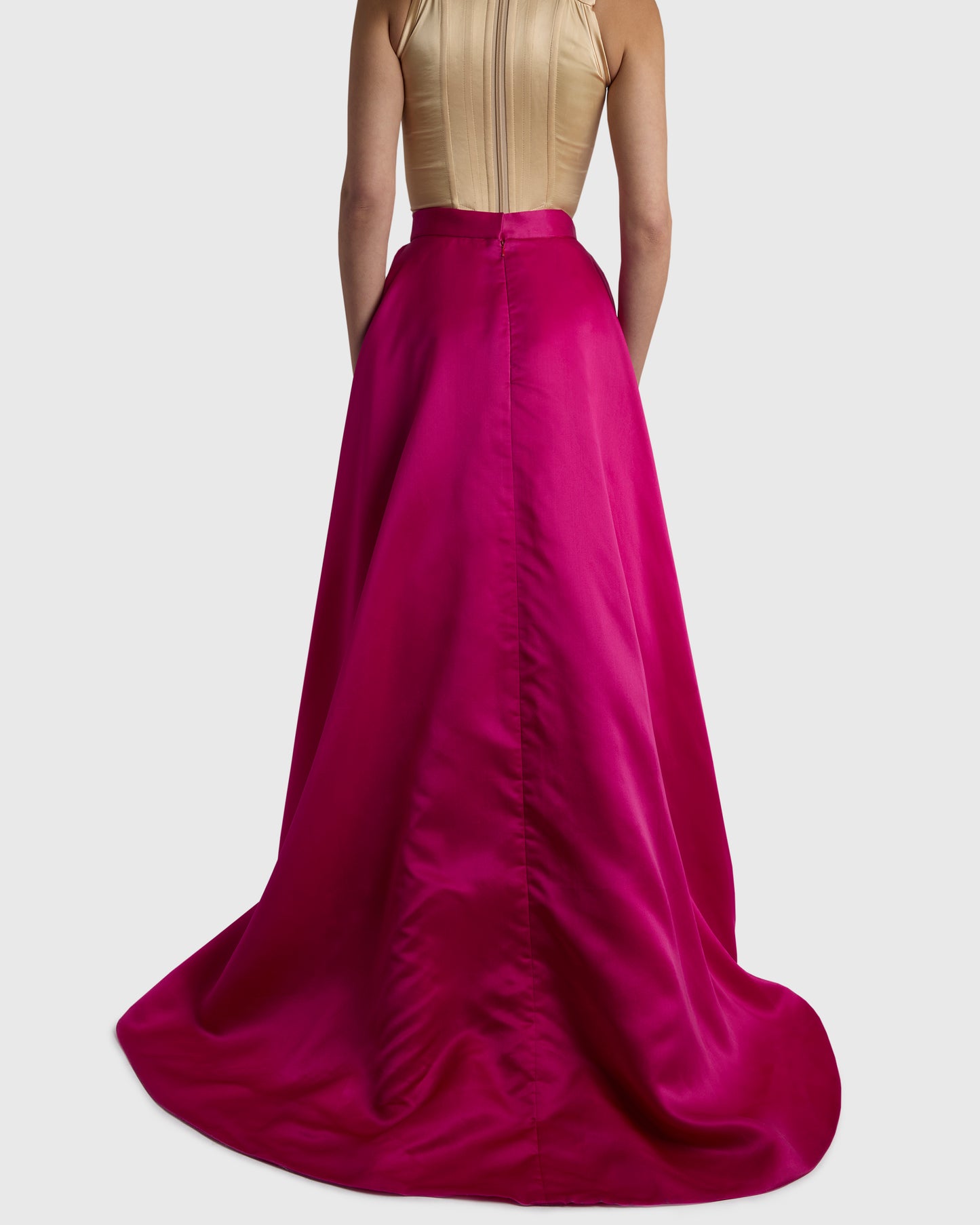 Vintage Vivienne Westwood 1996 Pink Silk Maxi Skirt