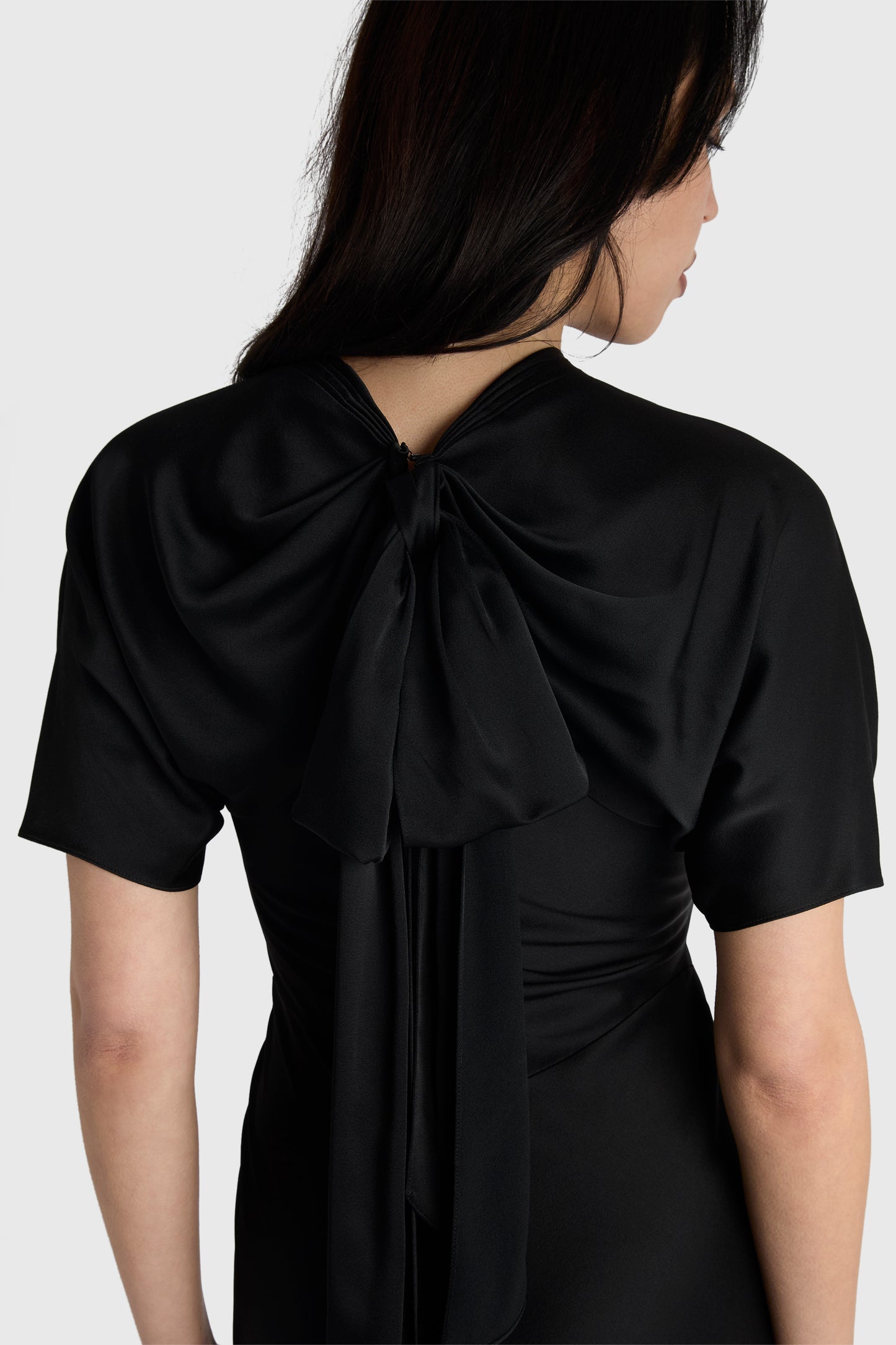 Vintage 2007 Galliano Crepe Black Gown