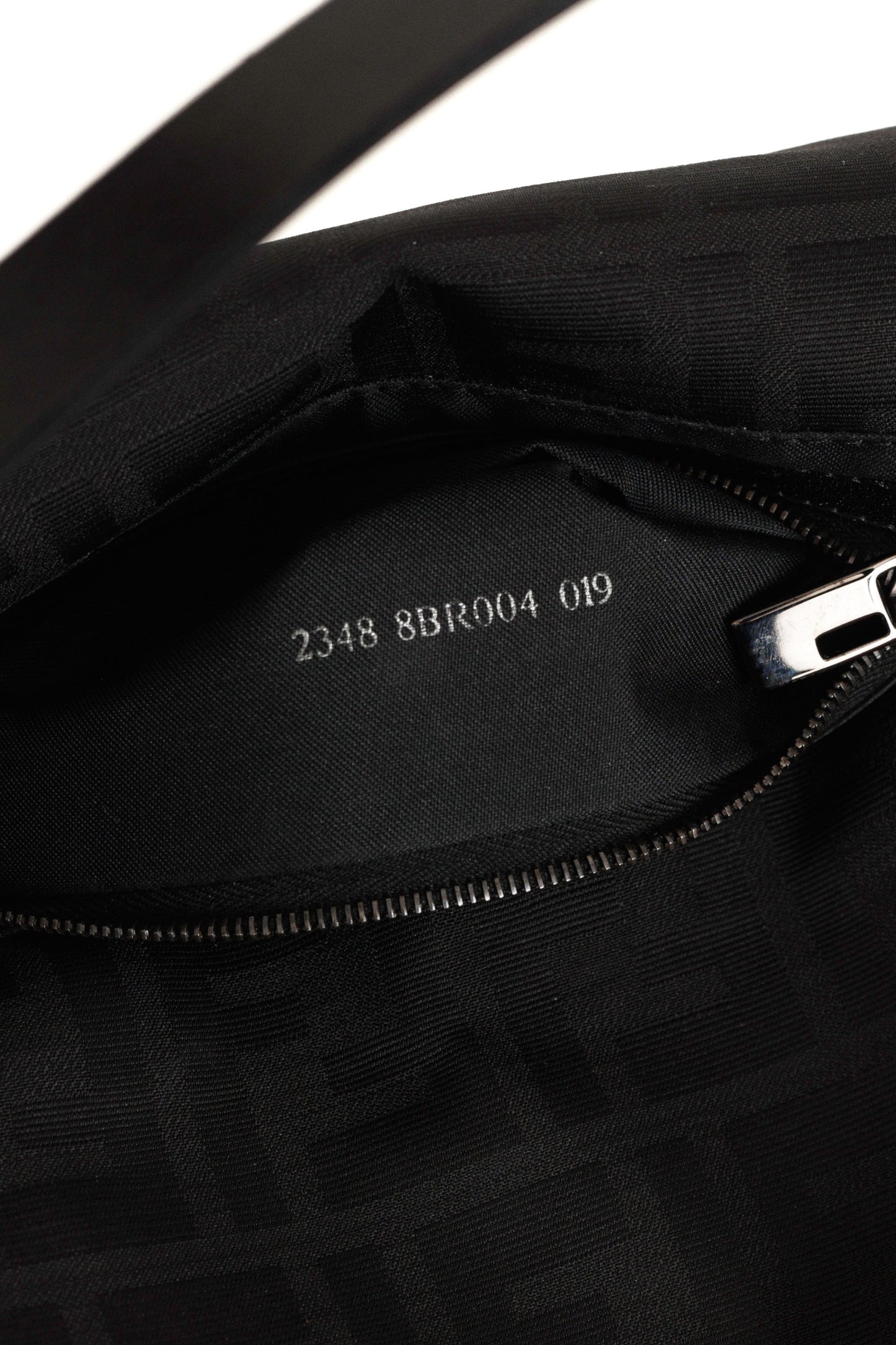 Vintage Black Zucca Print Baguette Bag