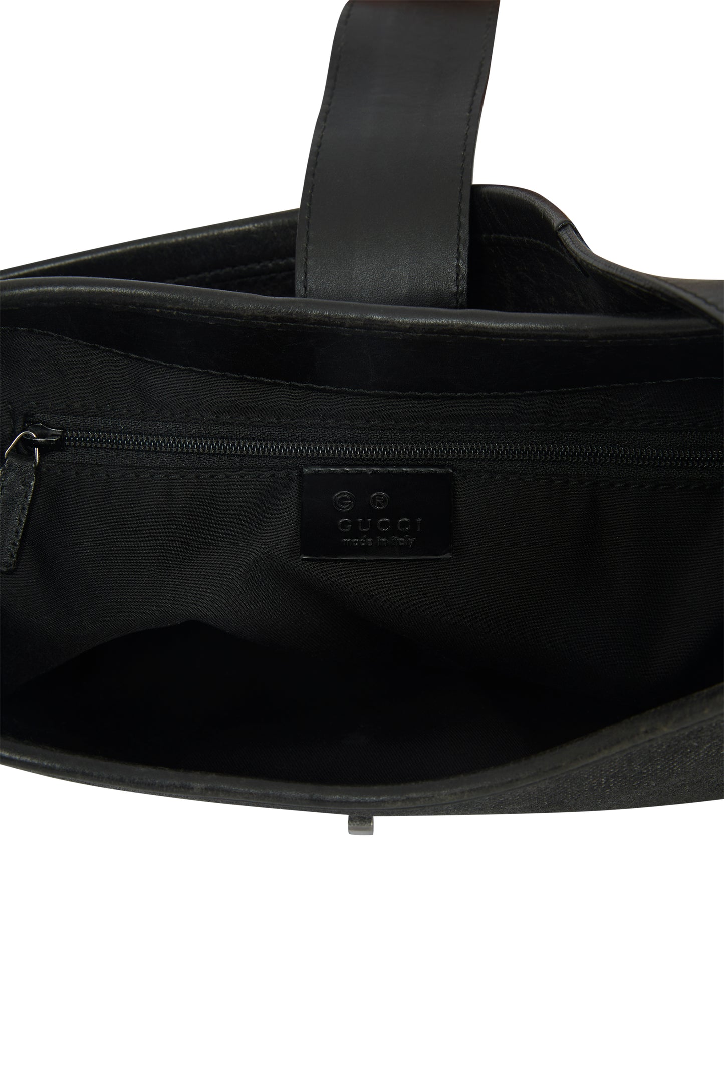 Vintage 2000's Gucci Jackie Black GG Canvas Shoulder Bag