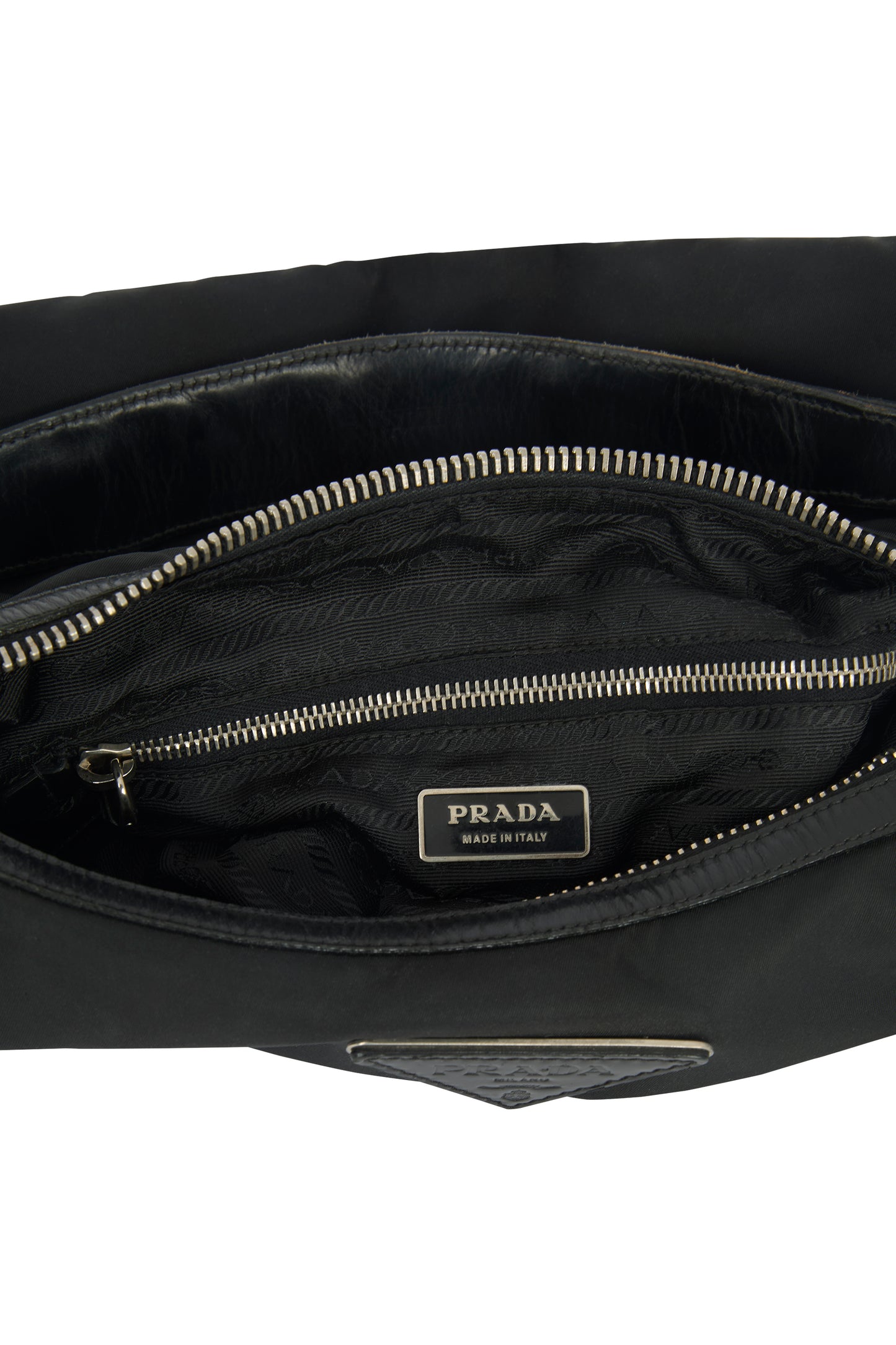 Vintage 2000's Prada Black Nylon Shoulder Bag