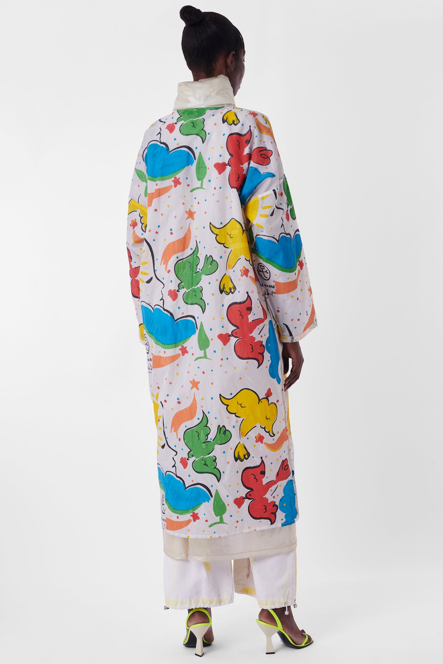 Vintage Breakfast Time Rain Coat