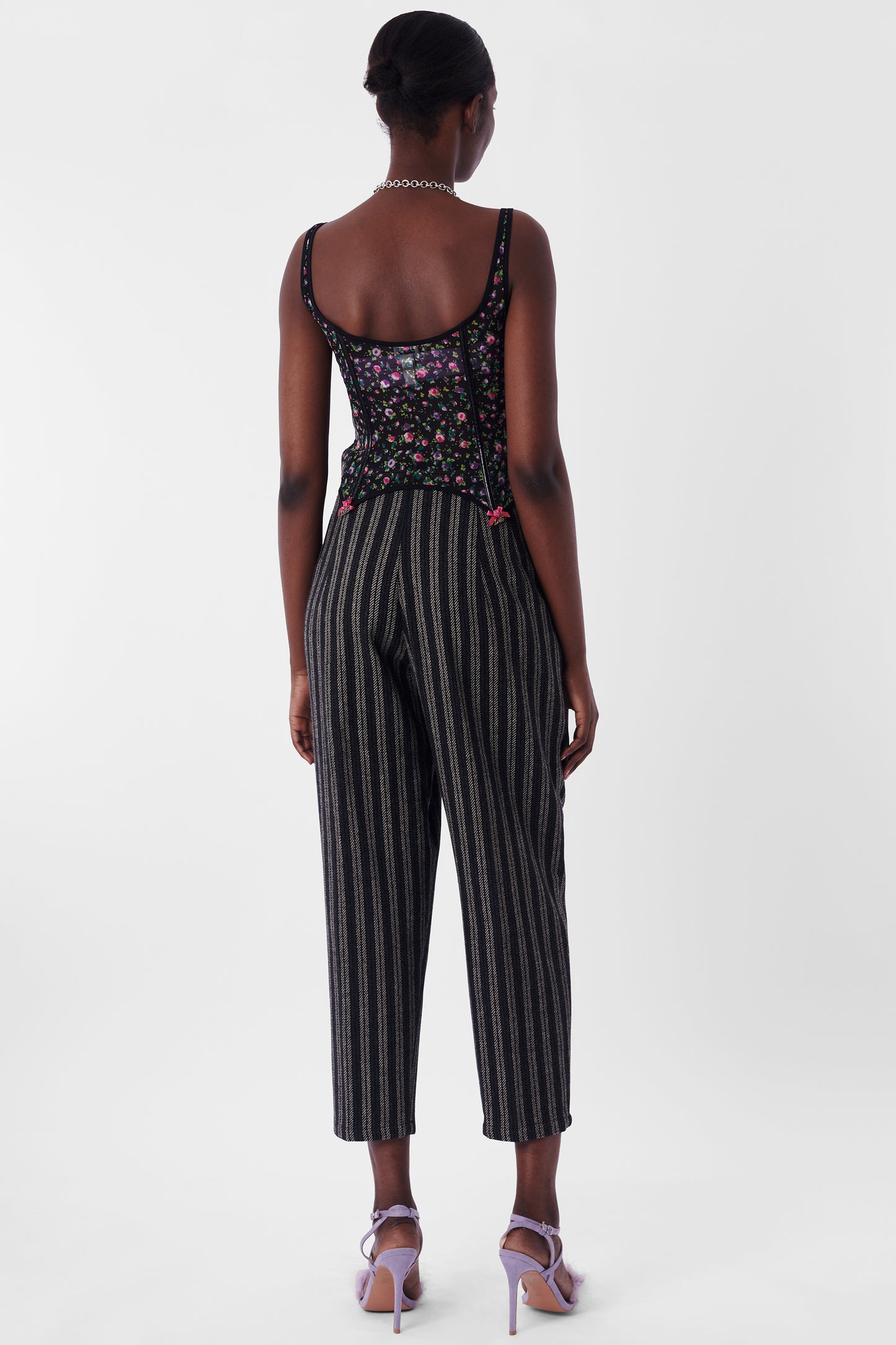 Vintage Floral Under bust Corset Tank Top