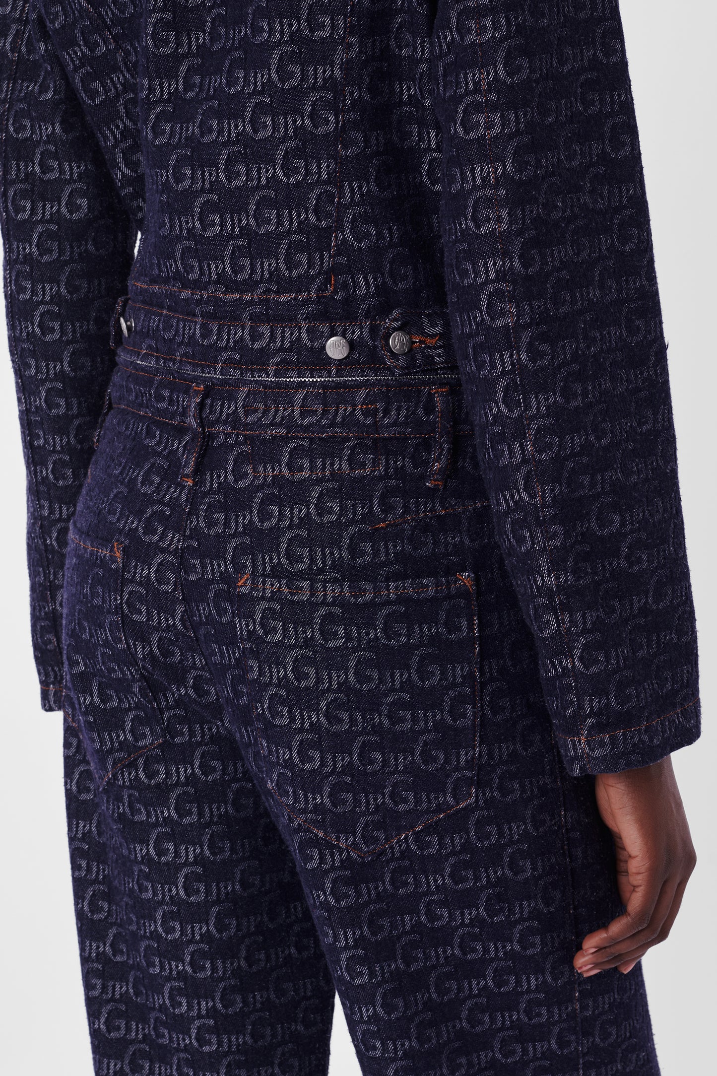 Vintage 1990's Monogram Denim Jumpsuit