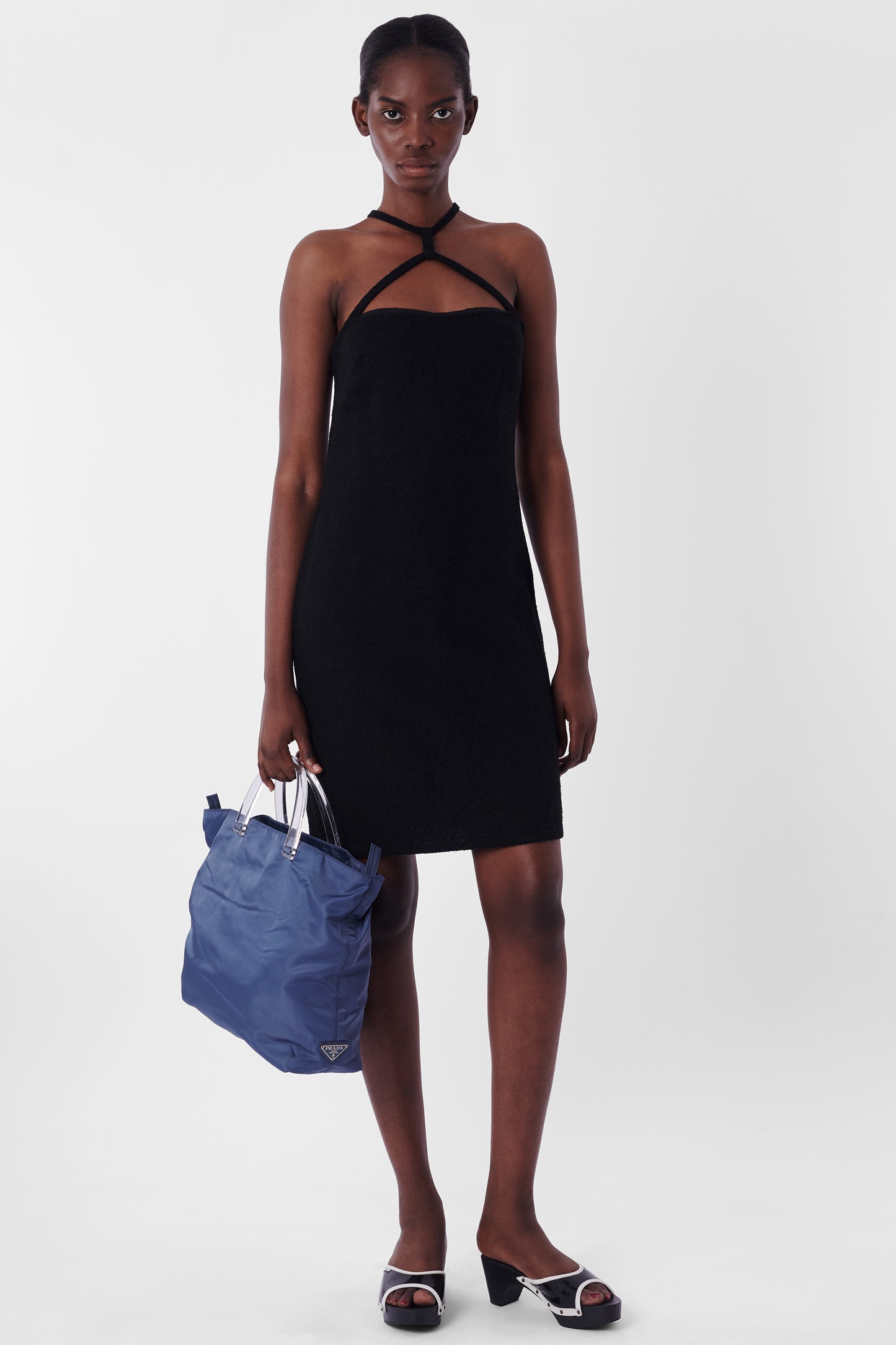 Vintage Black Bondage Strappy Dress