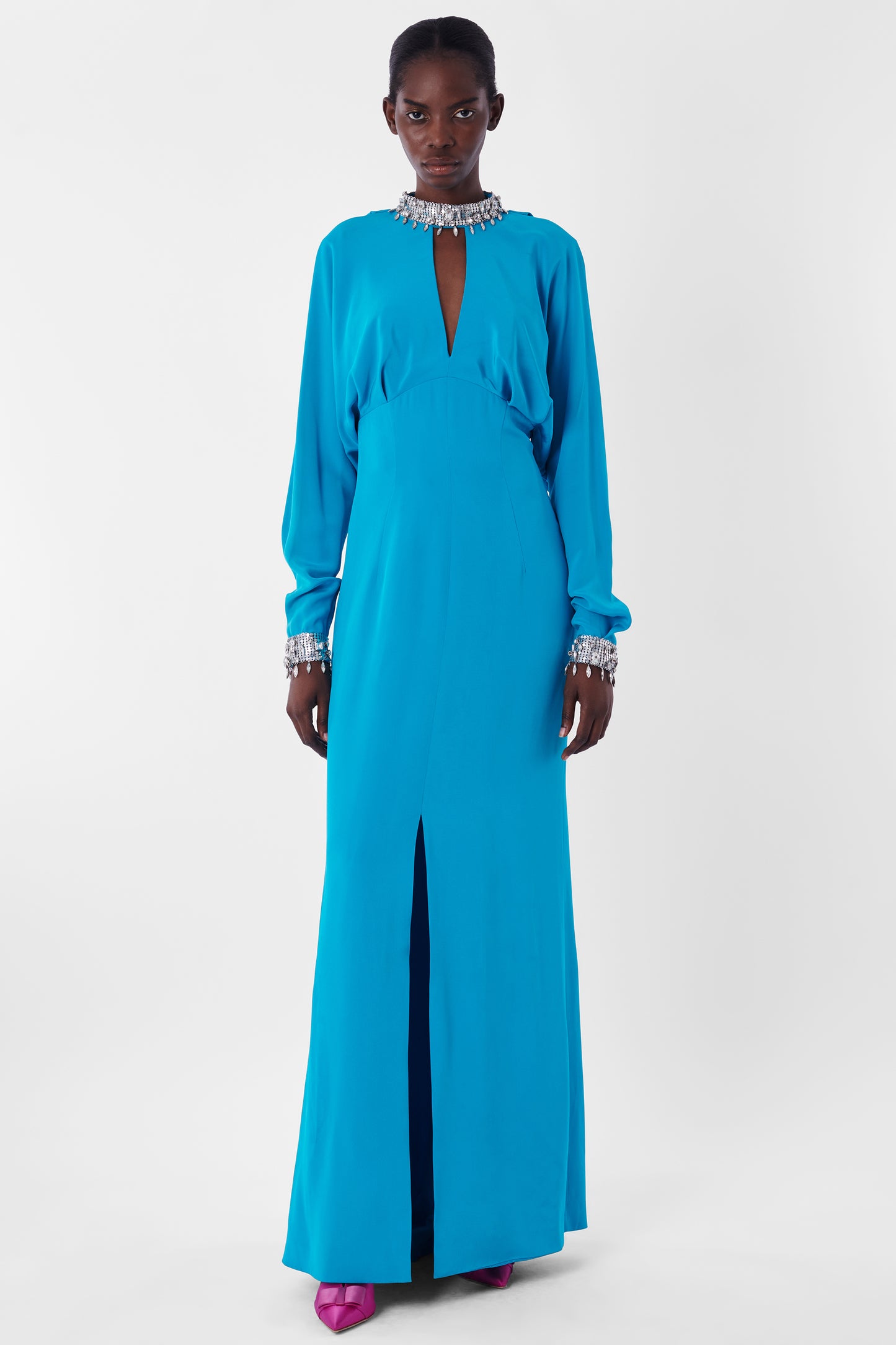 Vintage 1995 Couture Blue Gown