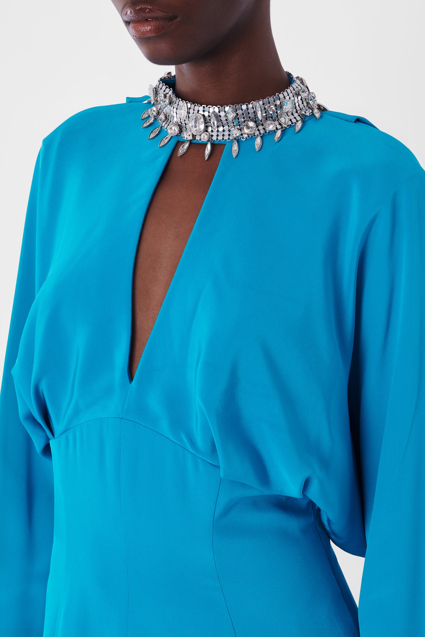 Vintage 1995 Couture Blue Gown