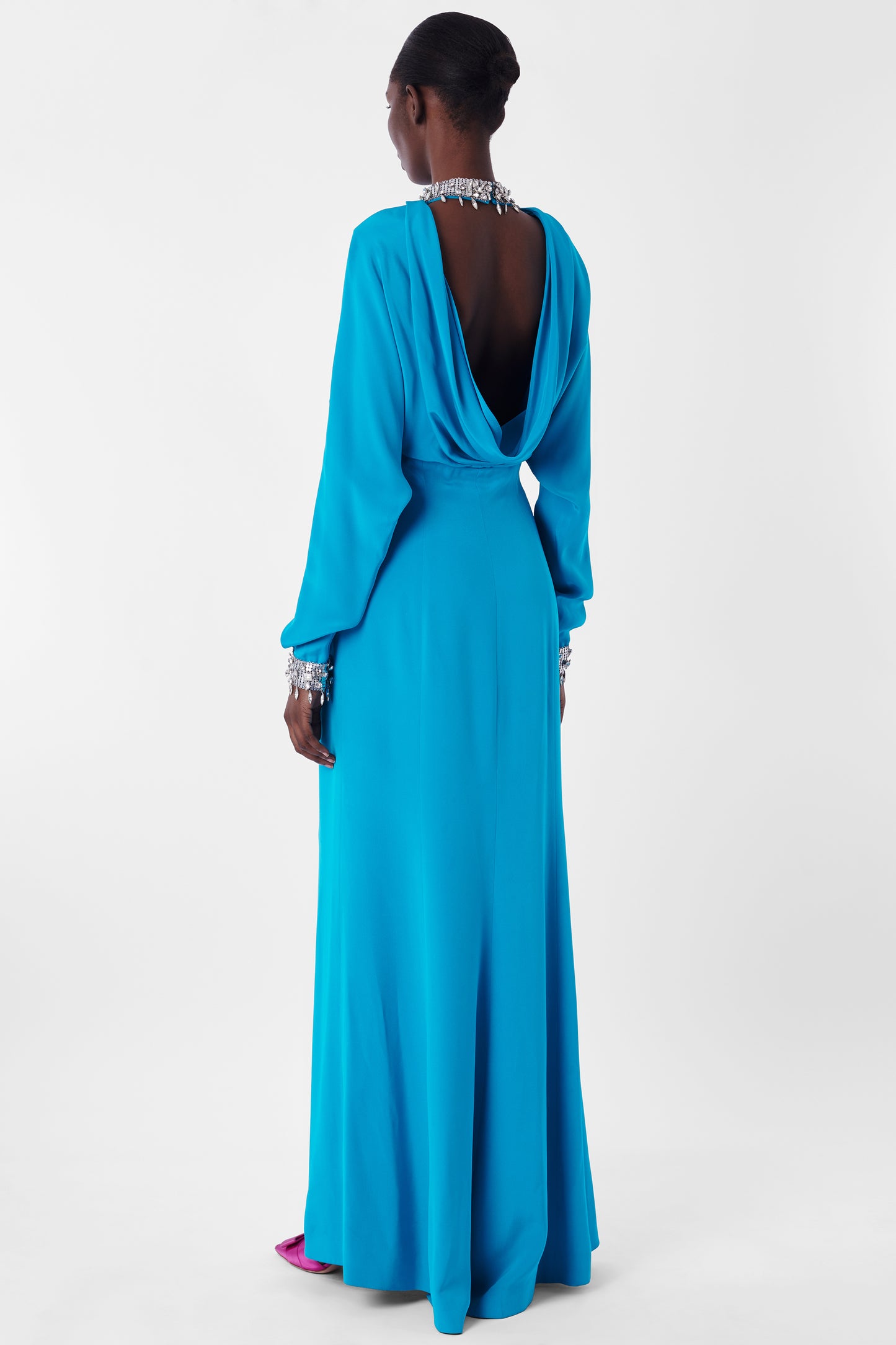 Vintage 1995 Couture Blue Gown