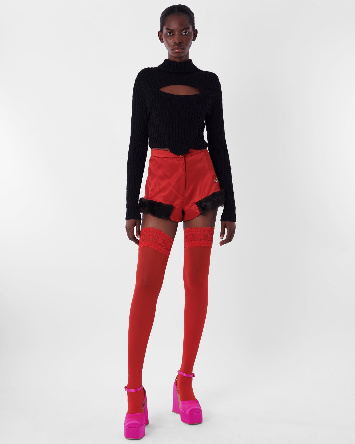 Vintage F/W 1991 'Dressing Up' Knit Turtleneck Cutout Corset
