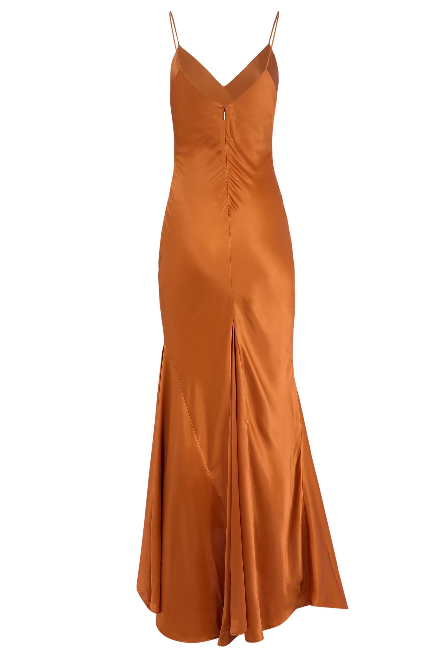 Vintage 2000's Roberto Cavalli Orange Silk Mermaid Gown