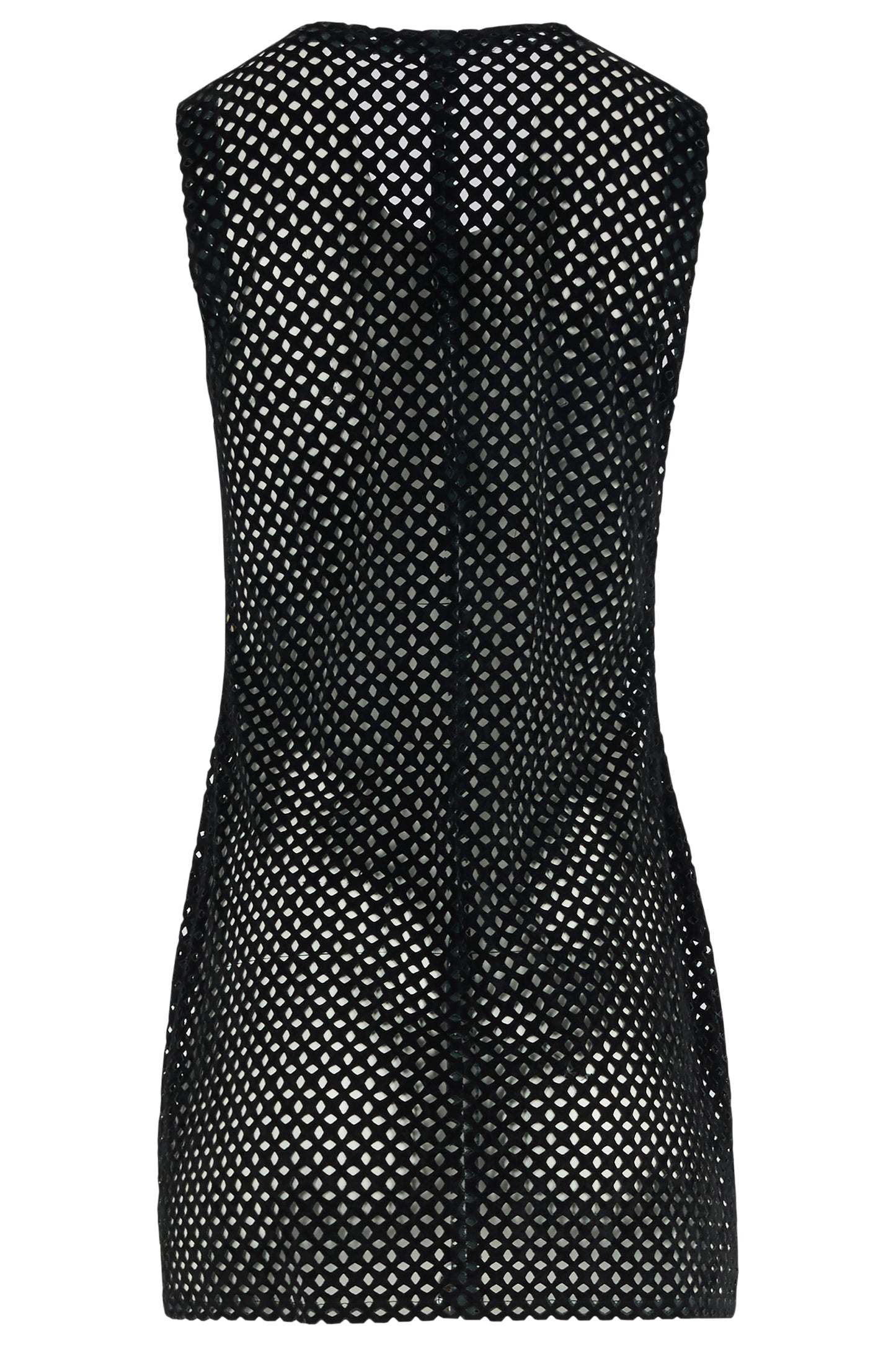 Vintage Helmut Lang F/W 1991 Perforated Zipped Mini Dress