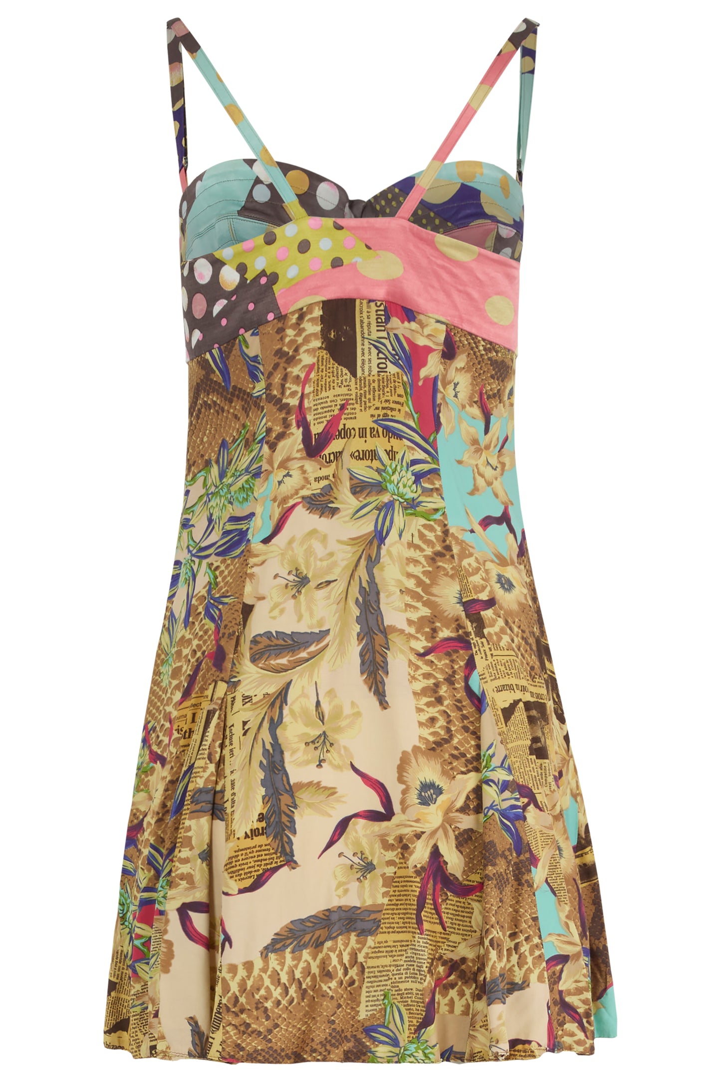 Vintage Christian Lacroix 1990's Abstract Pattern Silk Dress