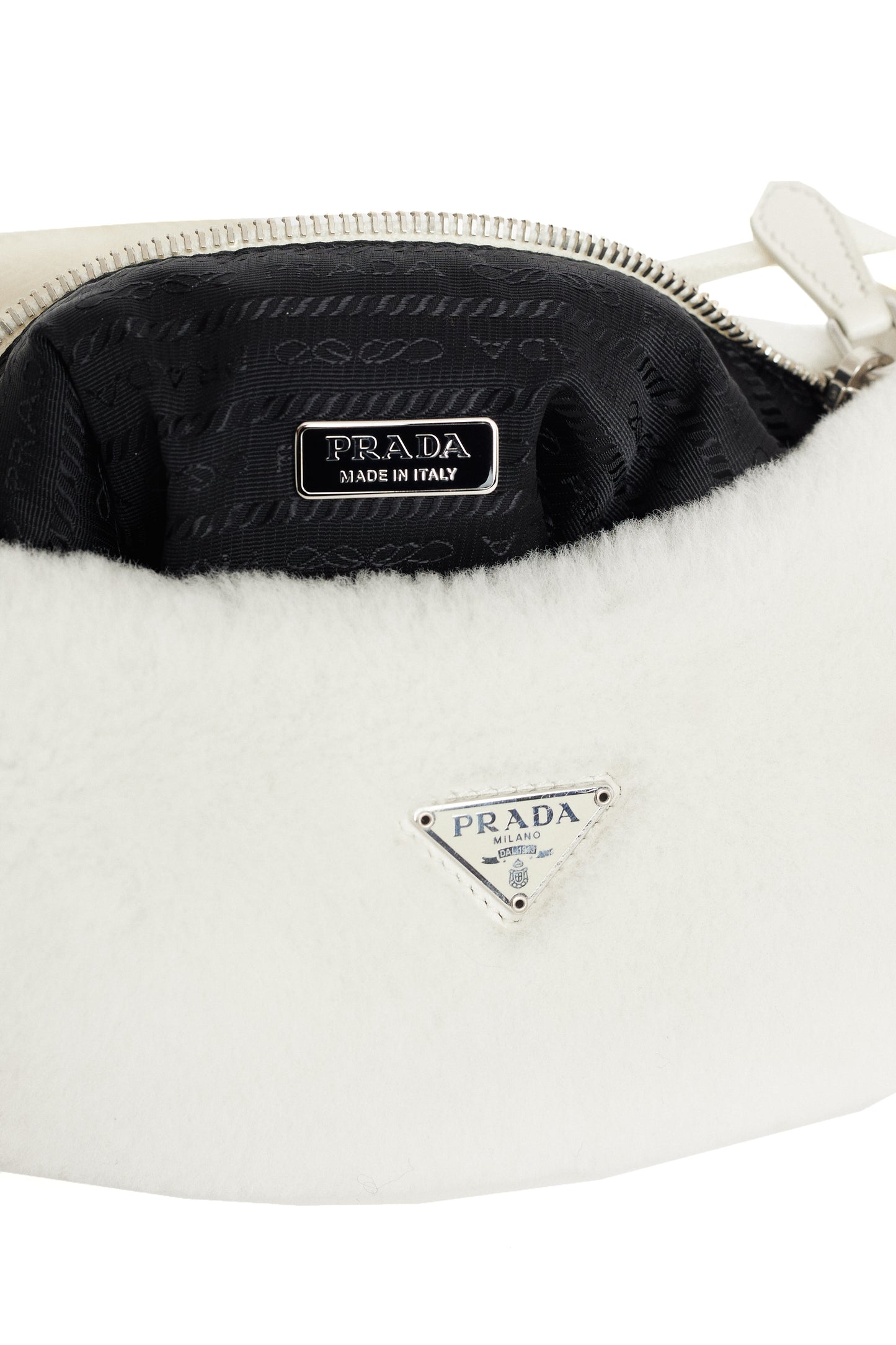 Re-edition Shearling Hobo Bag