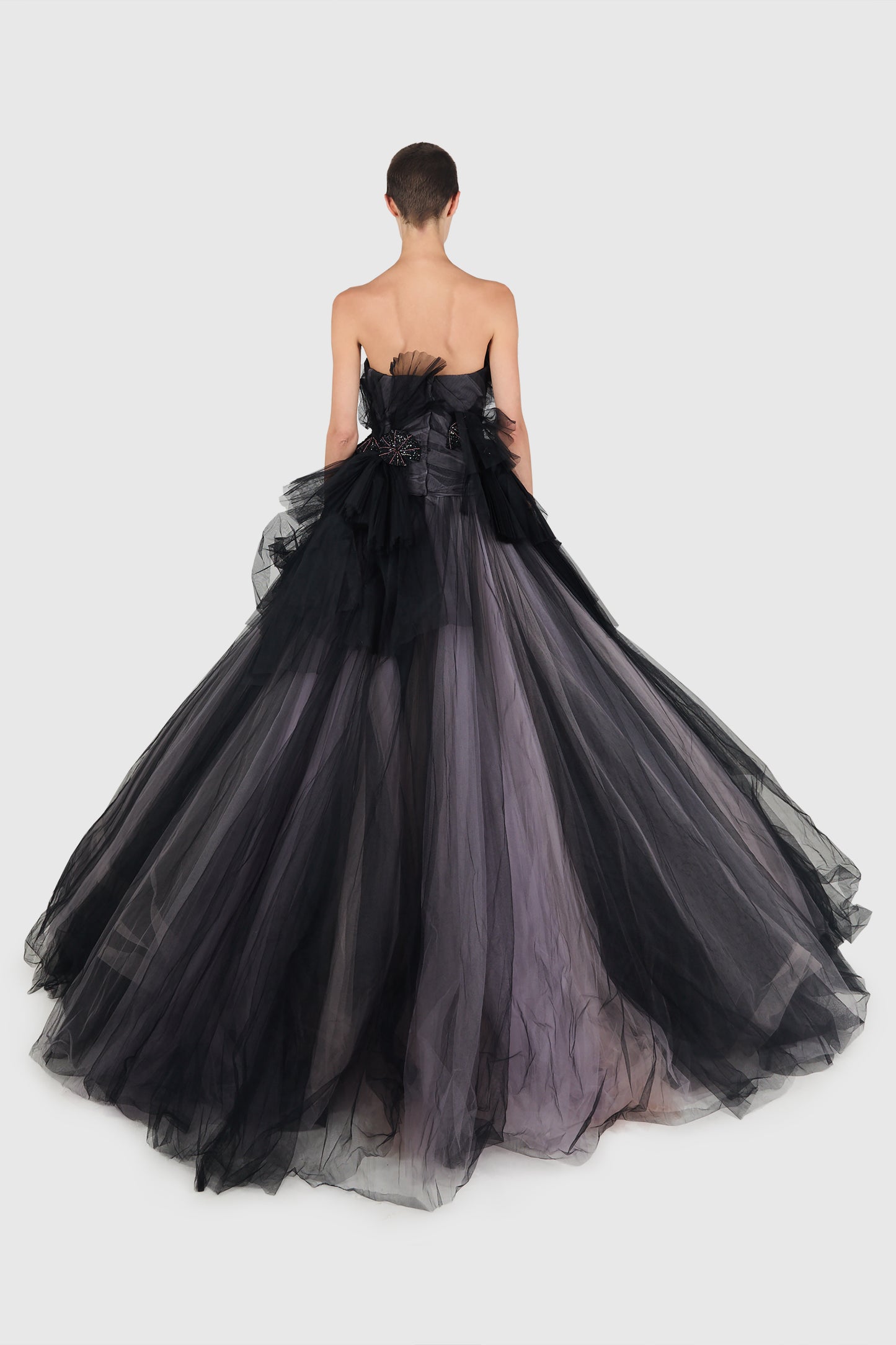 Vintage Ralph & Russo F/W 2014 Lavender and Black Tulle Ballgown