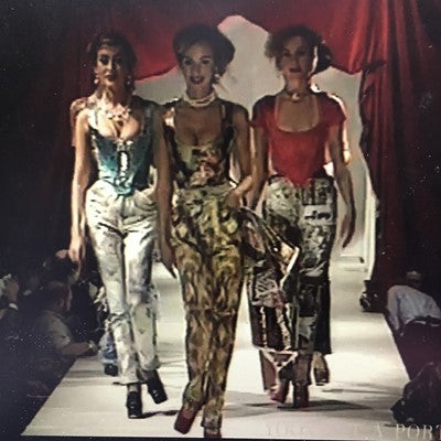 S/S 1992 Runway Salon Long Sleeve Turquoise 'Boulle' Corset