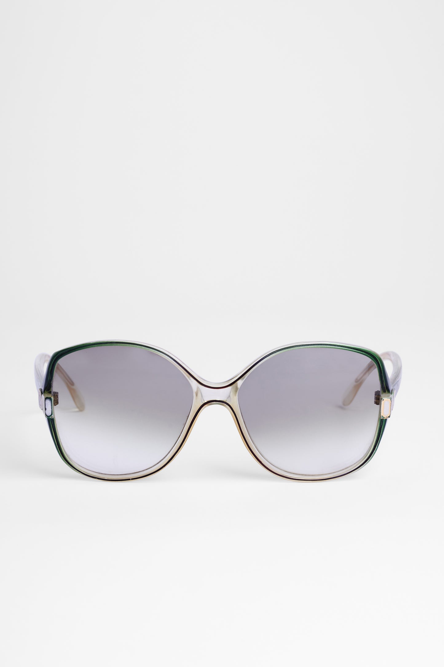 1970's Green Oversize Square Sunglasses