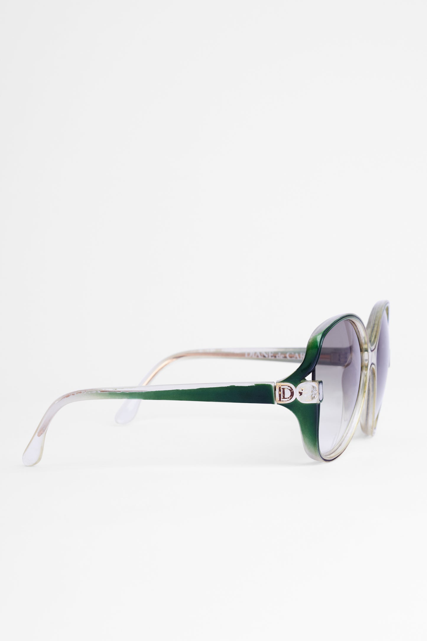 1970's Green Oversize Square Sunglasses