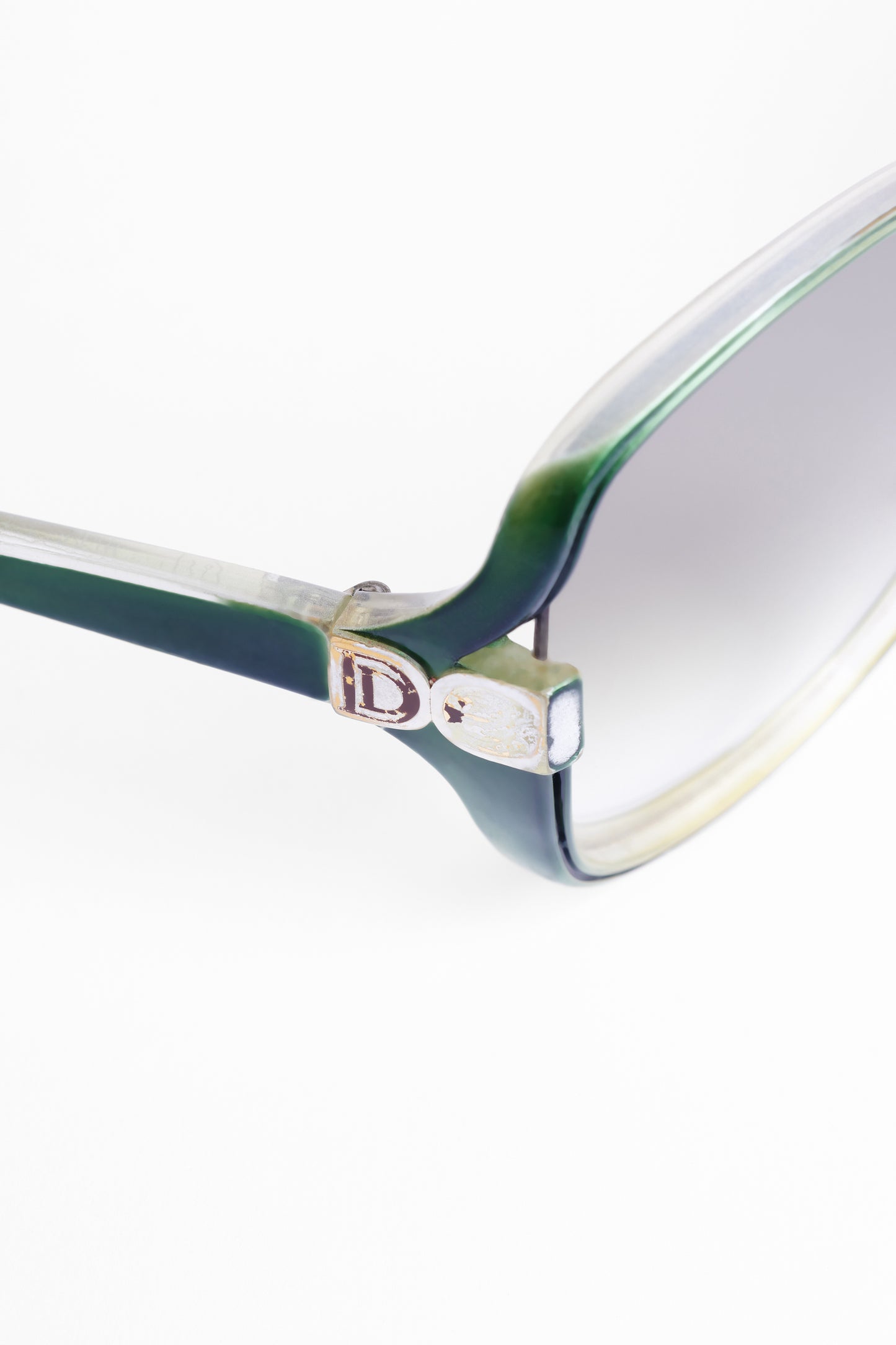 1970's Green Oversize Square Sunglasses