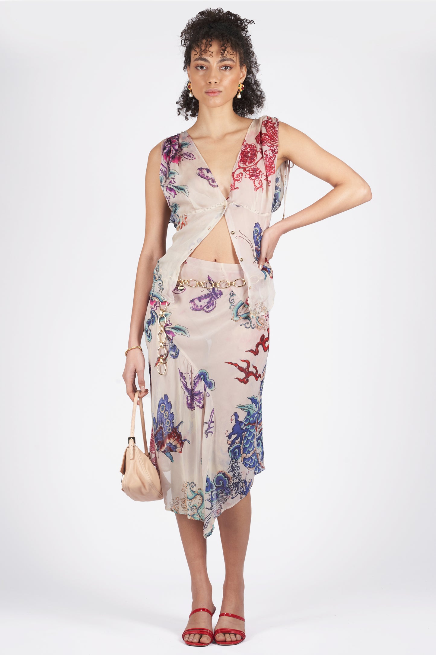 S/S 2003 Sheer Dragon Print Co-ord