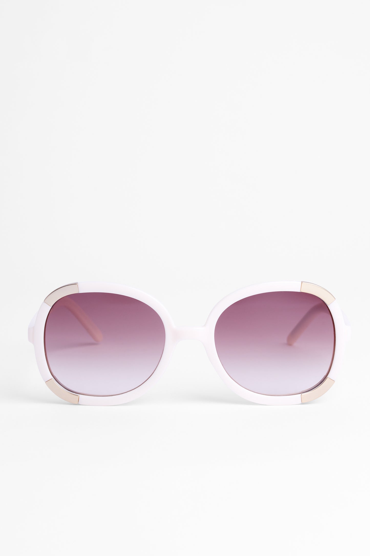 Vintage 2000’s Cream And Gold Square Sunglasses