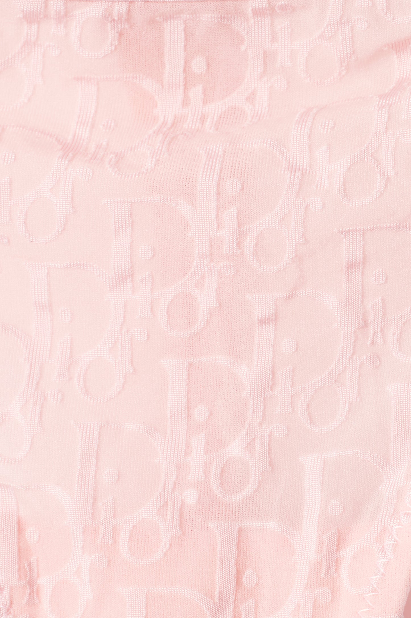 Vintage S/S 2003 Dior Pink Mesh Monogram Thong