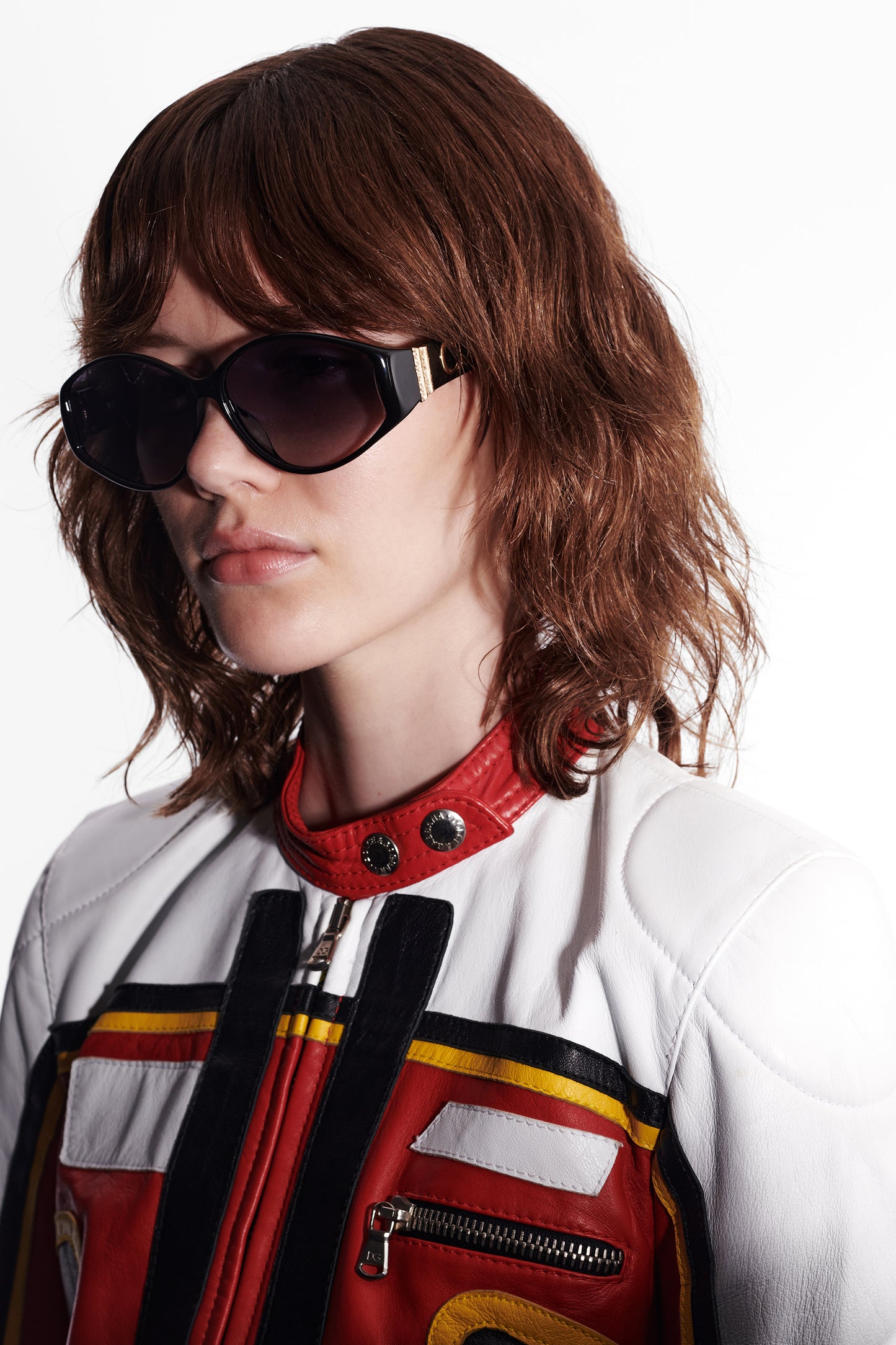 Angular Oval Black Sunglasses