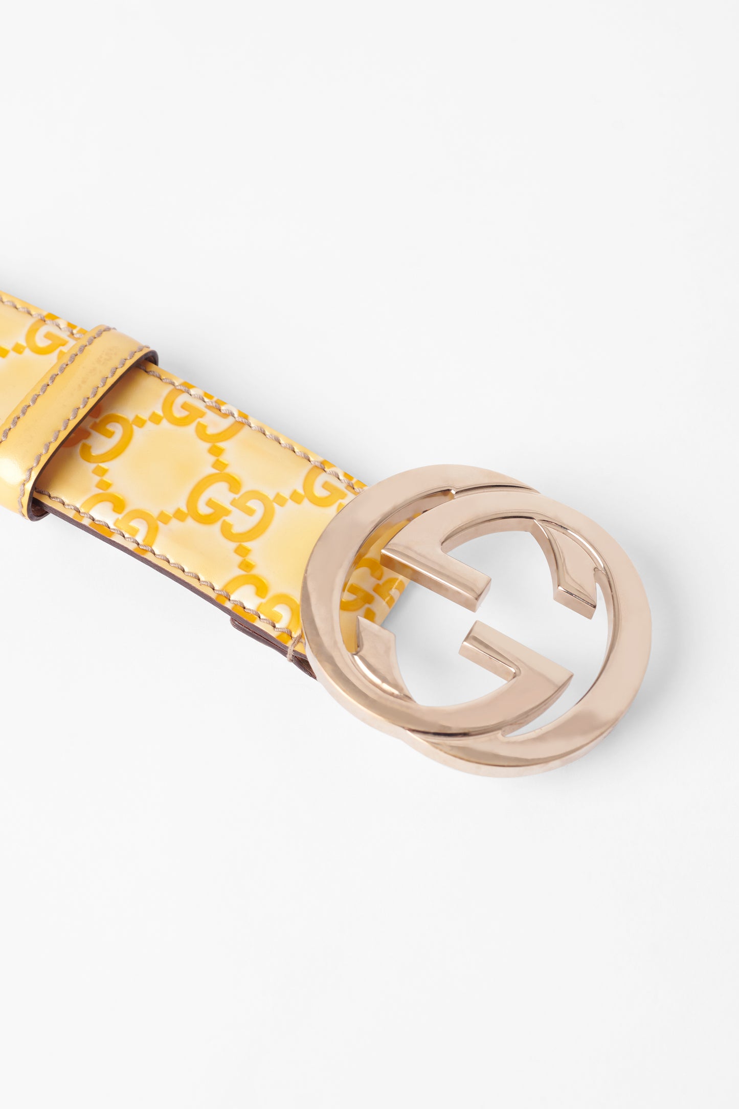 Vintage 1990’s Canary Yellow GG logo Belt