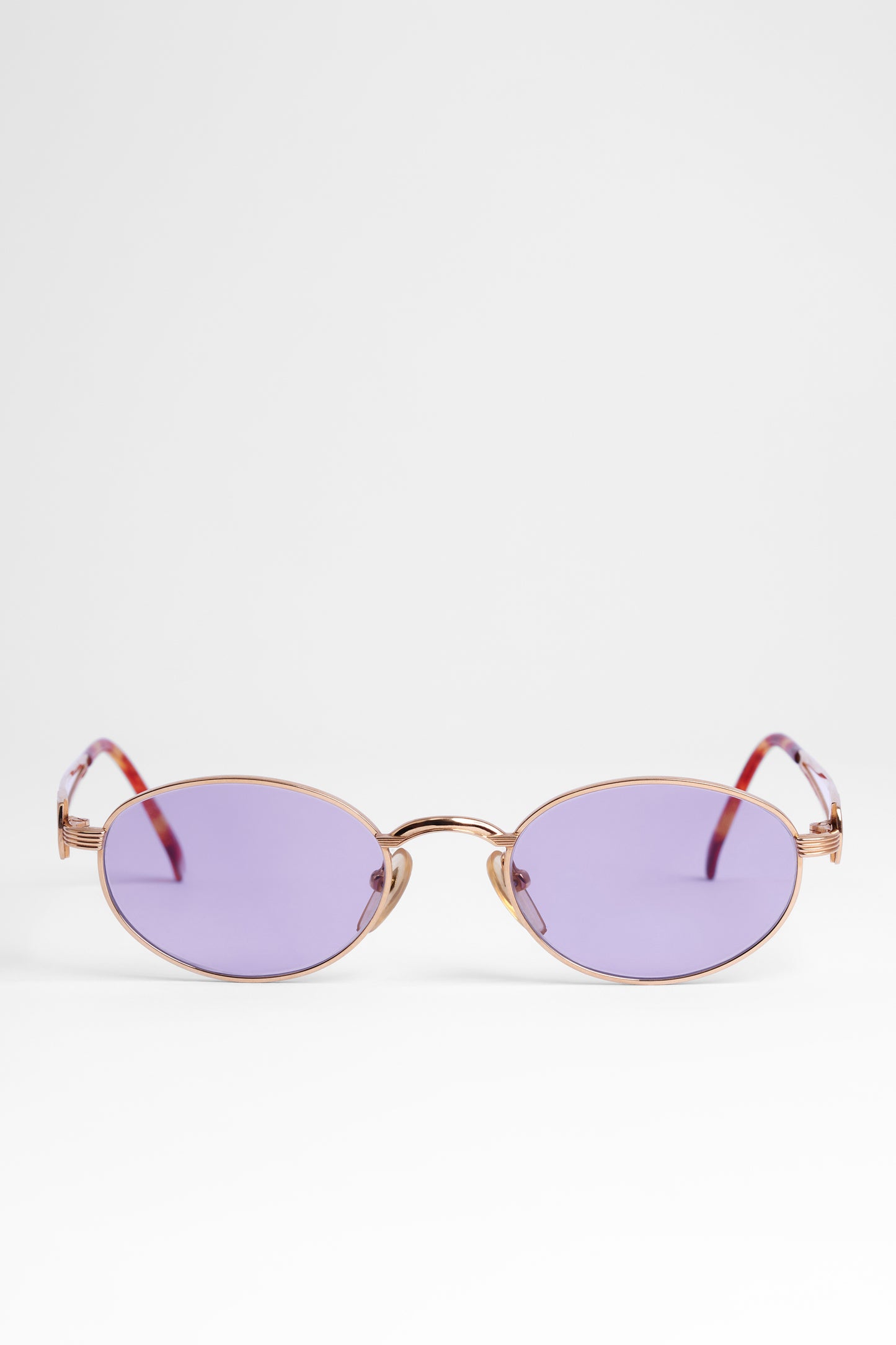 1990's Junior Gaultier Purple Oval Sunglasses