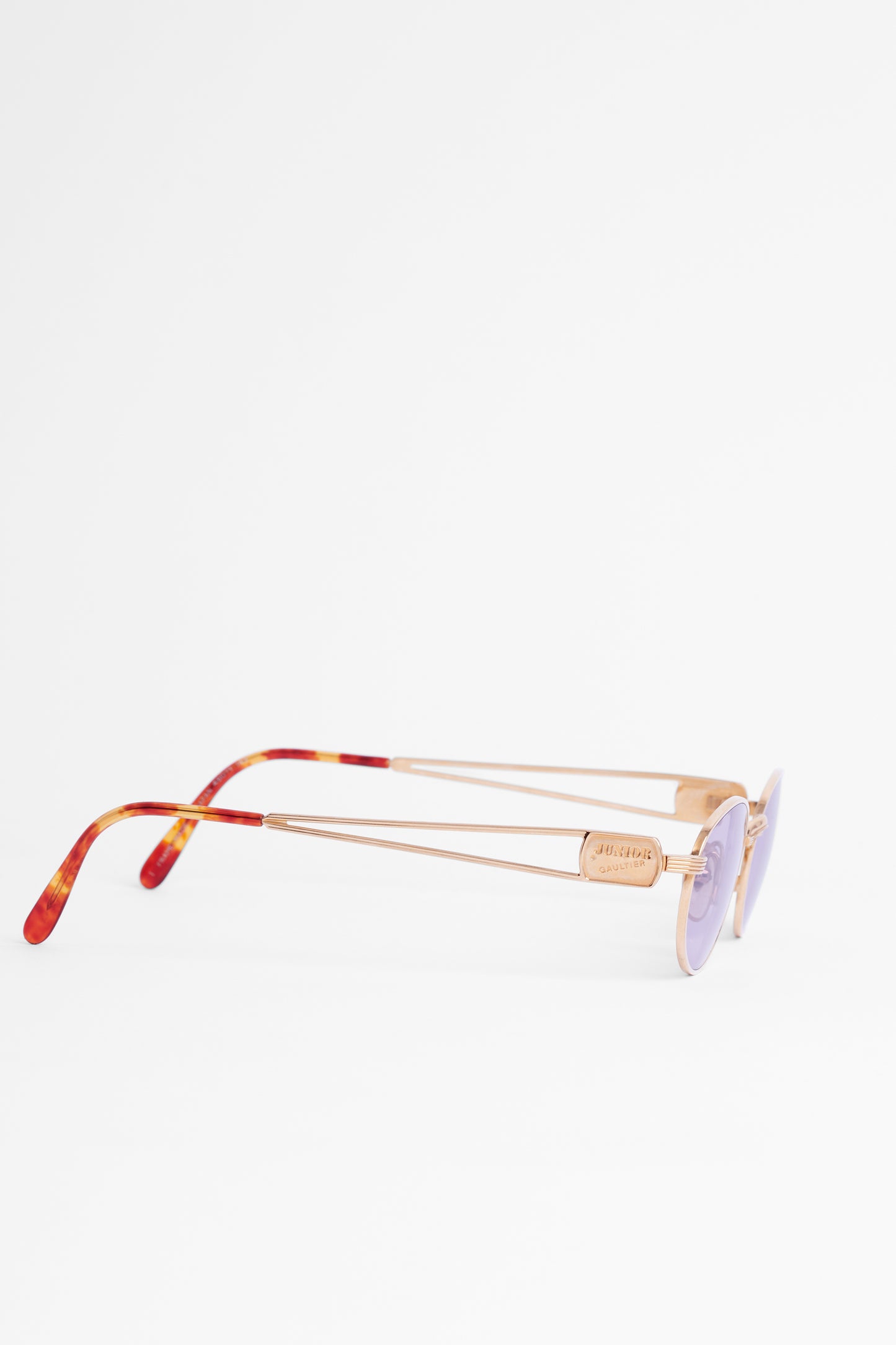 1990's Junior Gaultier Purple Oval Sunglasses