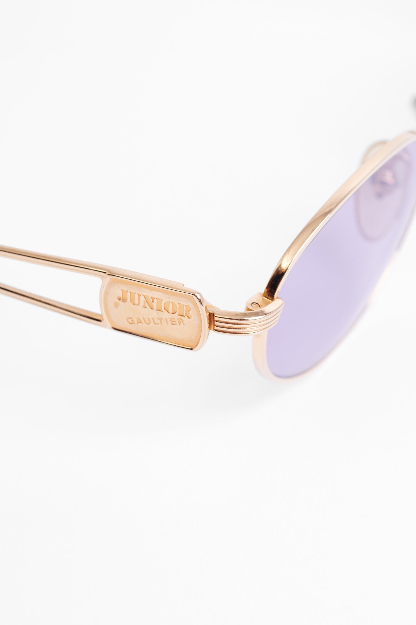 1990's Junior Gaultier Purple Oval Sunglasses