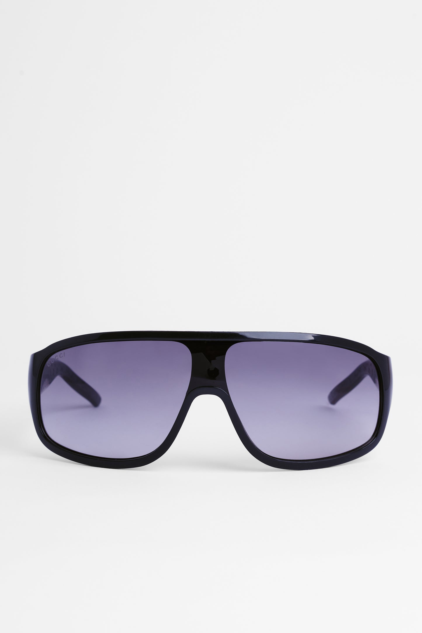 Black Wrap Aviator Sunglasses