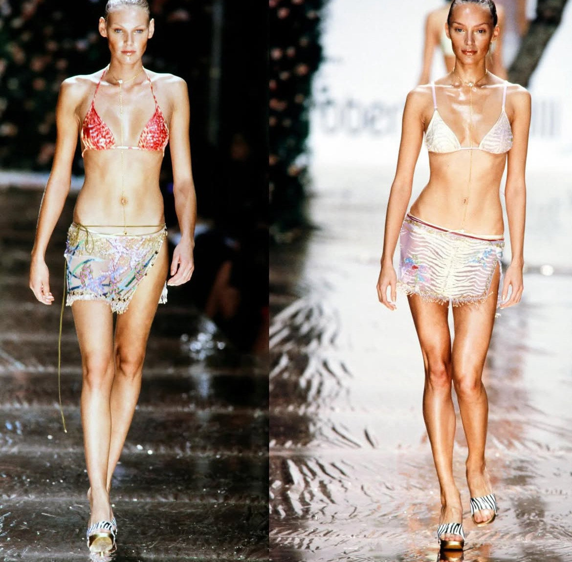 S/S Roberto Cavalli 2000 Beaded Mini Skirt