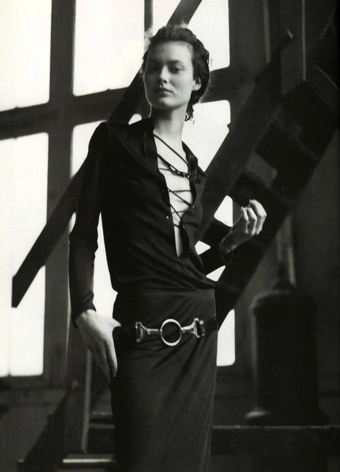 Vintage S/S 1996 Runway Red Python Belt