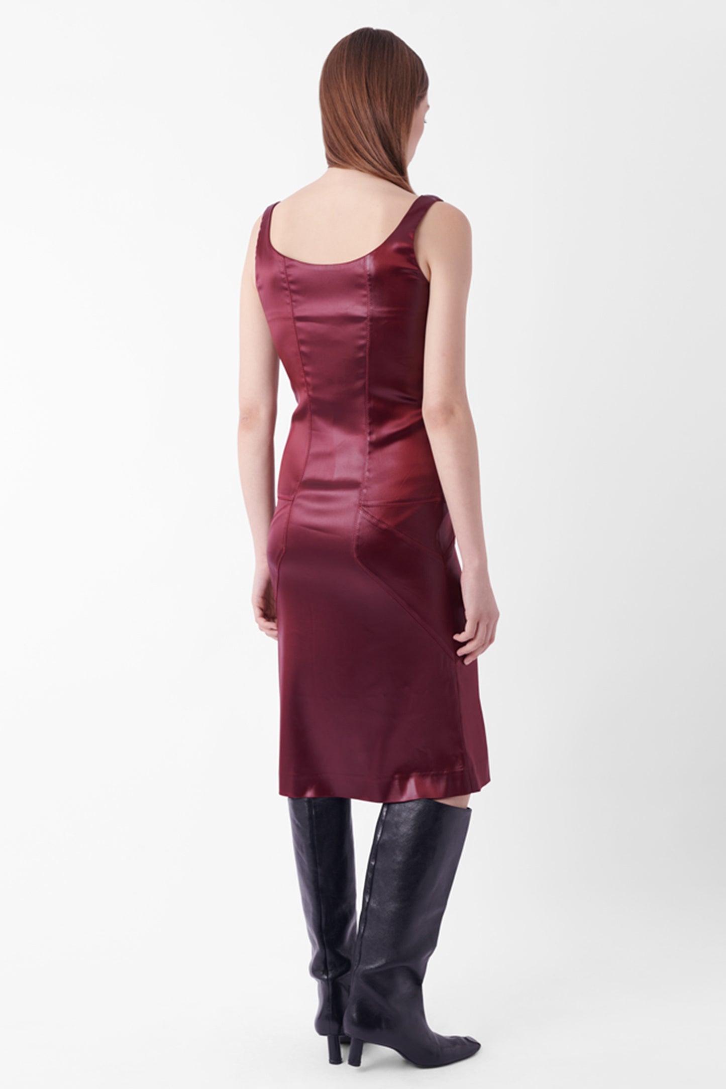 Vintage F/W 2000 Satin Burgundy Dress