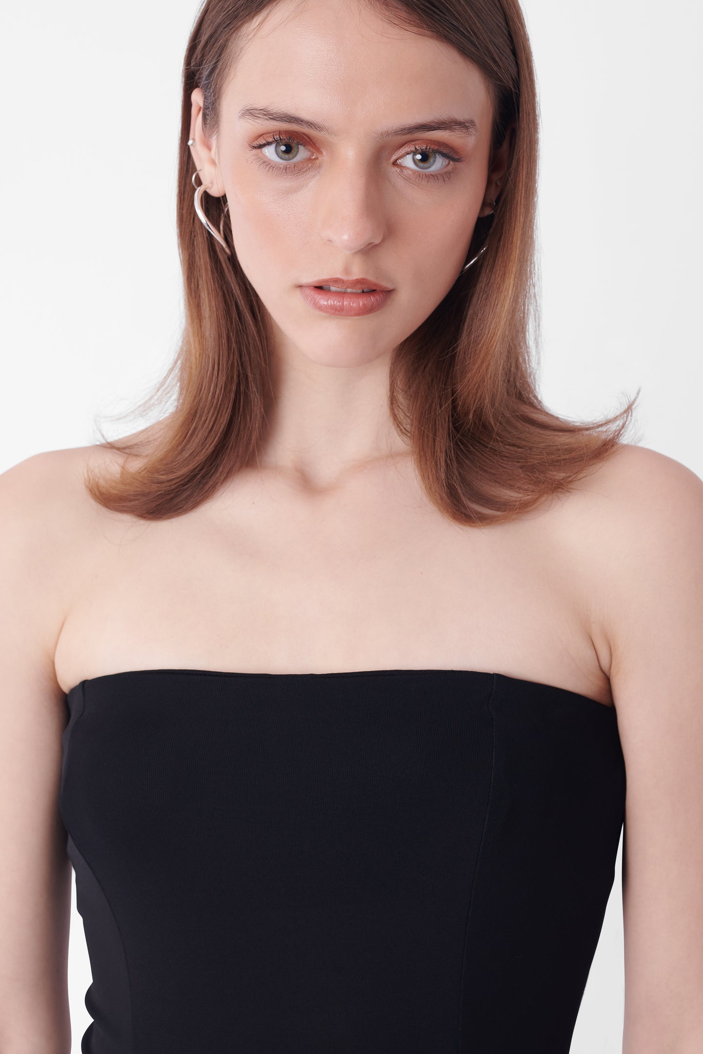 Vintage S/S 1998 Black Tube Dress with Leather Buckle