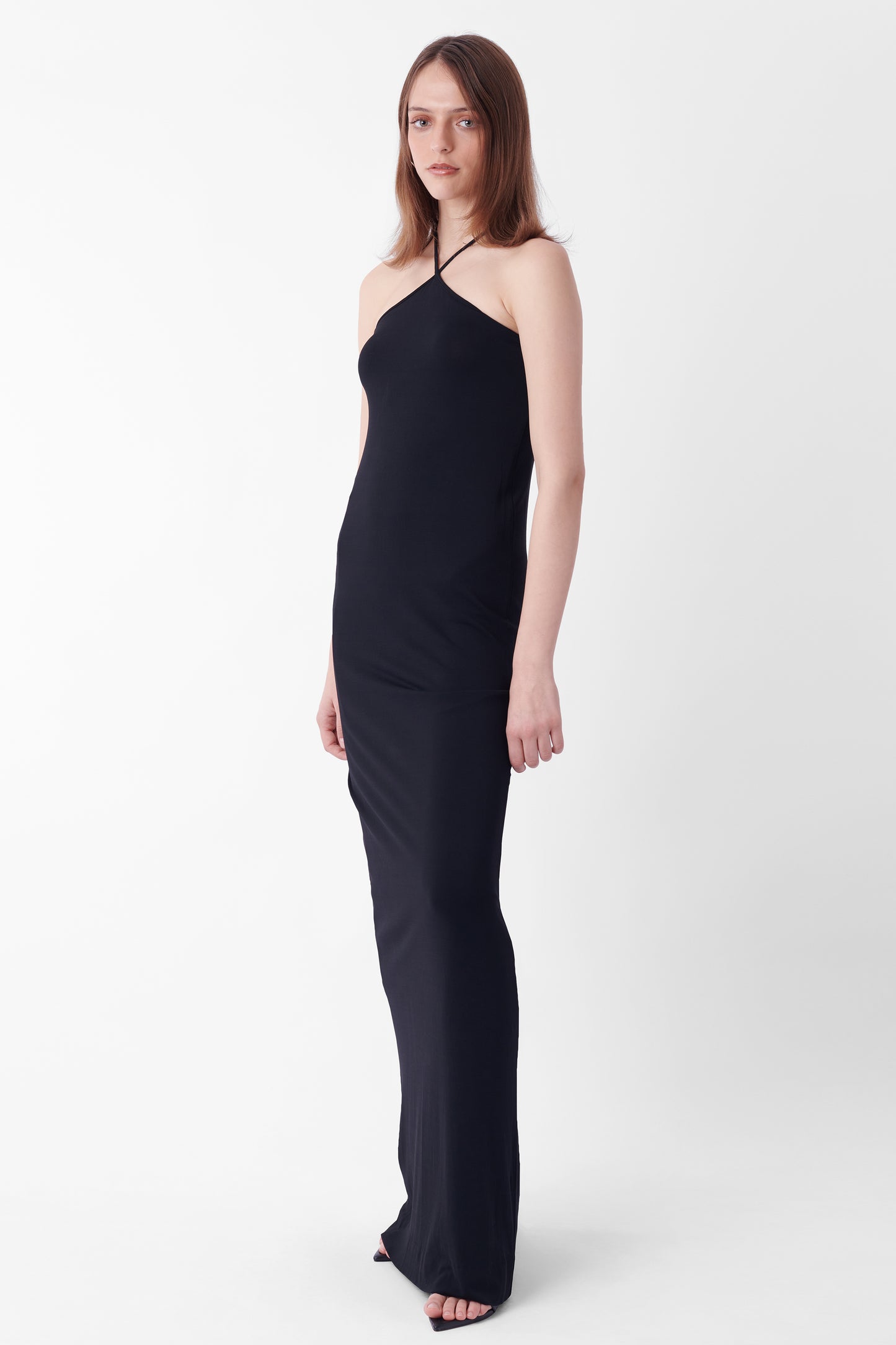 Vintage S/S 1998 Black Halterneck Dress