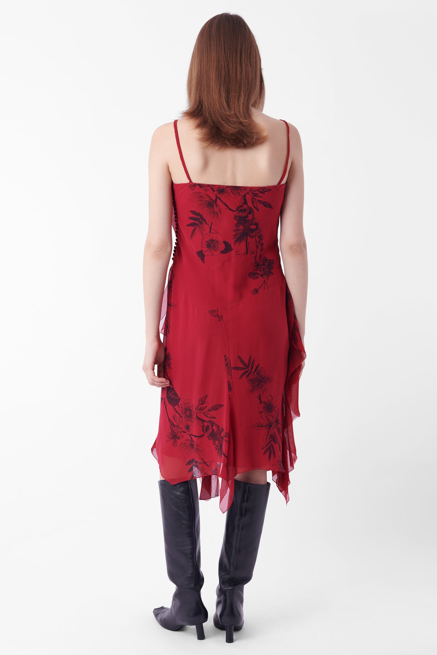 F/W 2006 Runway Burgundy Floral Dress