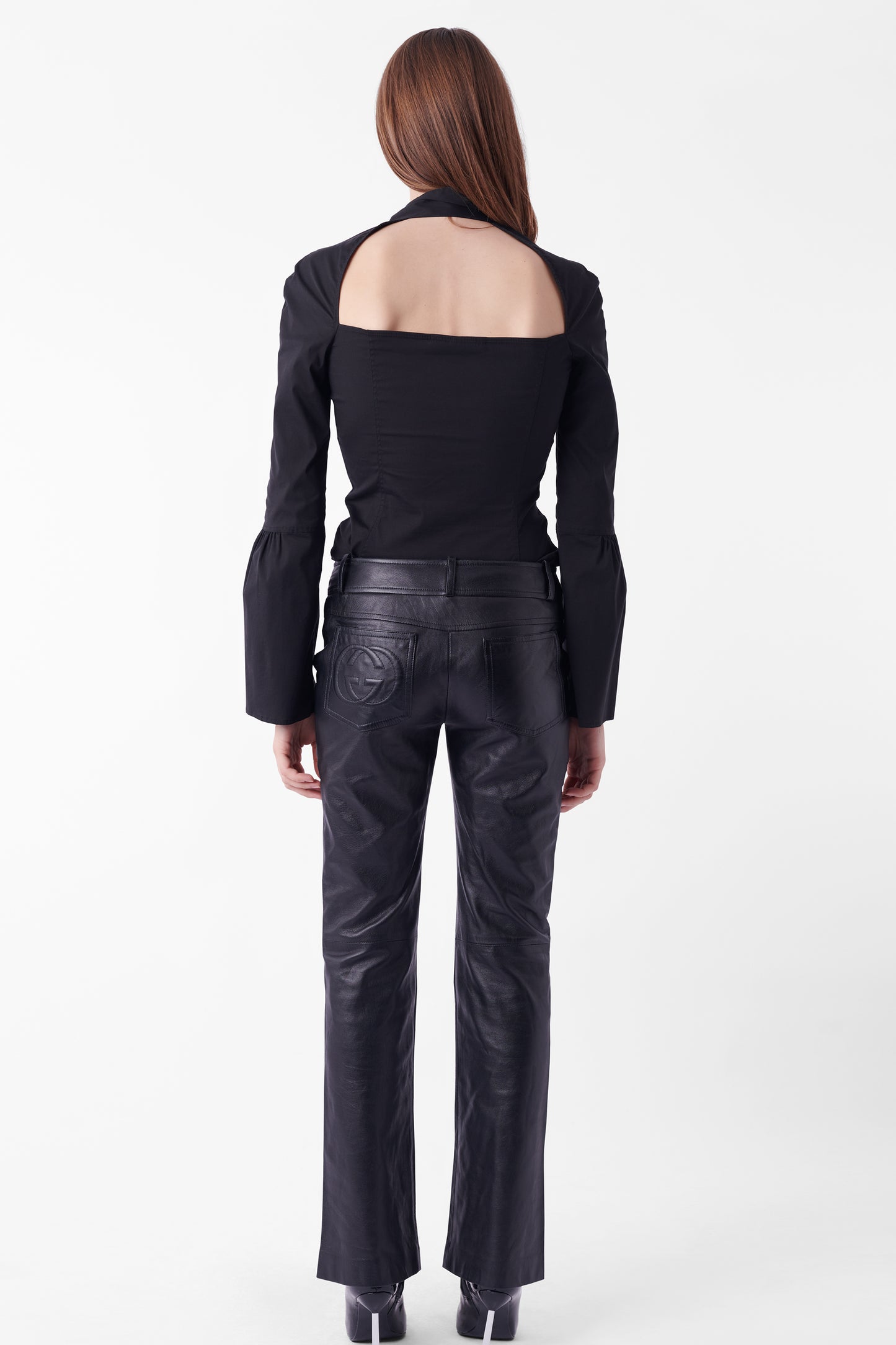 F/W 2004 Black Square Cutout Blouse