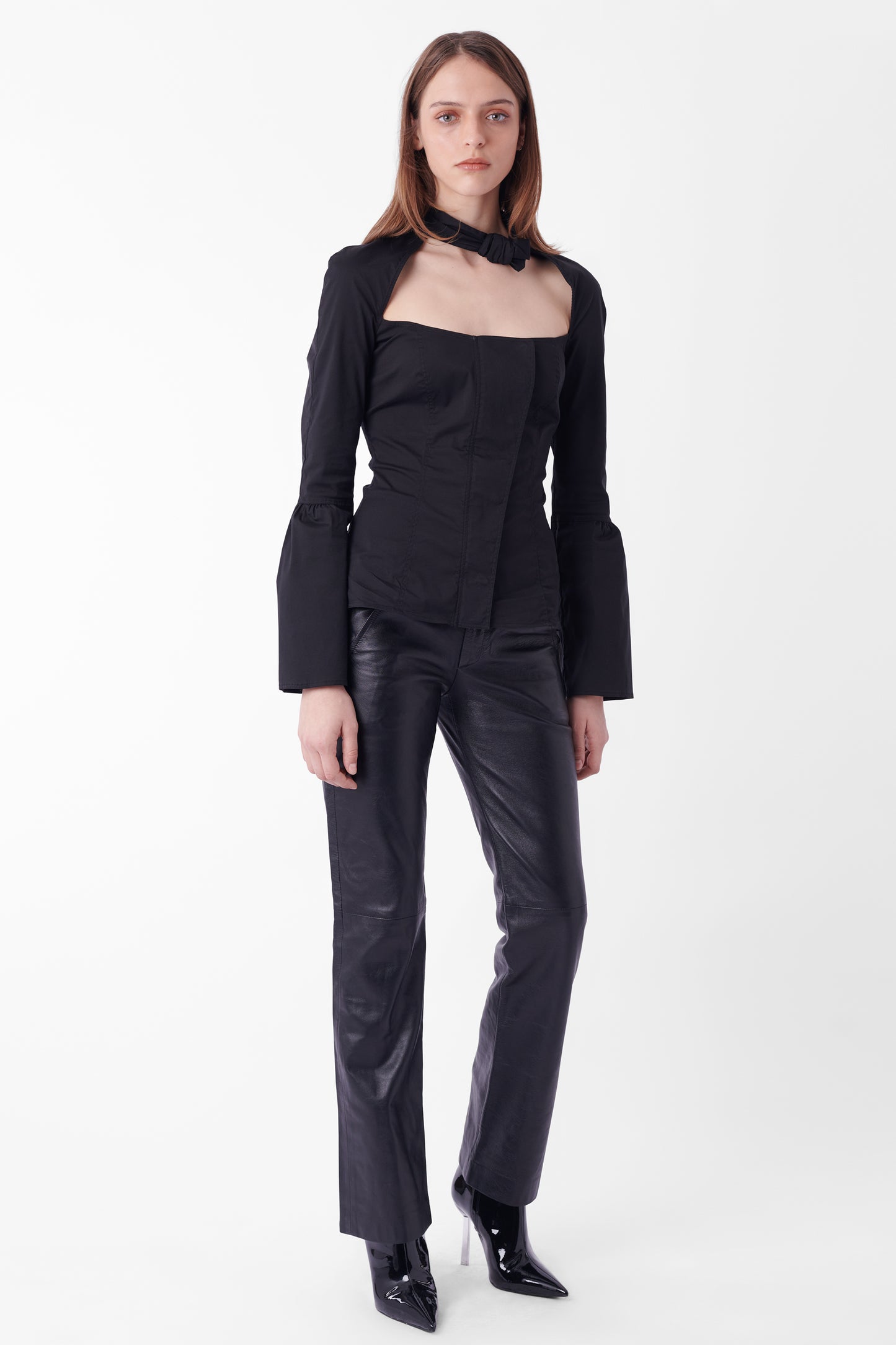 F/W 2004 Black Square Cutout Blouse