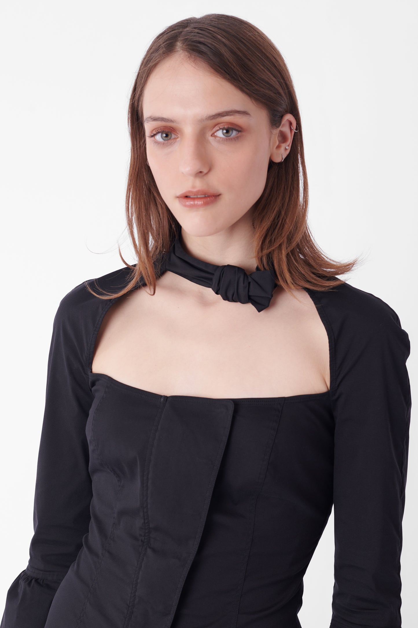 F/W 2004 Black Square Cutout Blouse