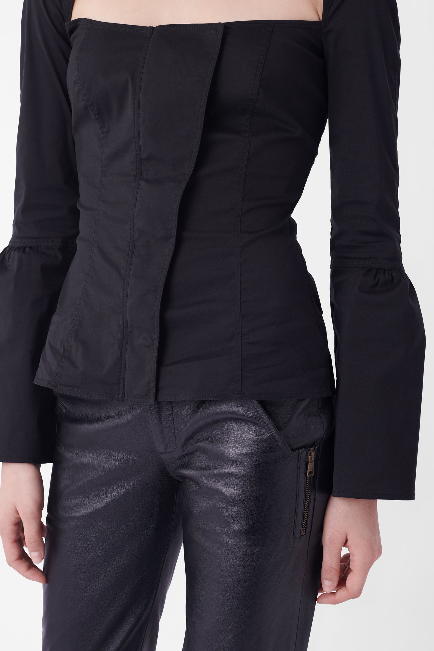 F/W 2004 Black Square Cutout Blouse