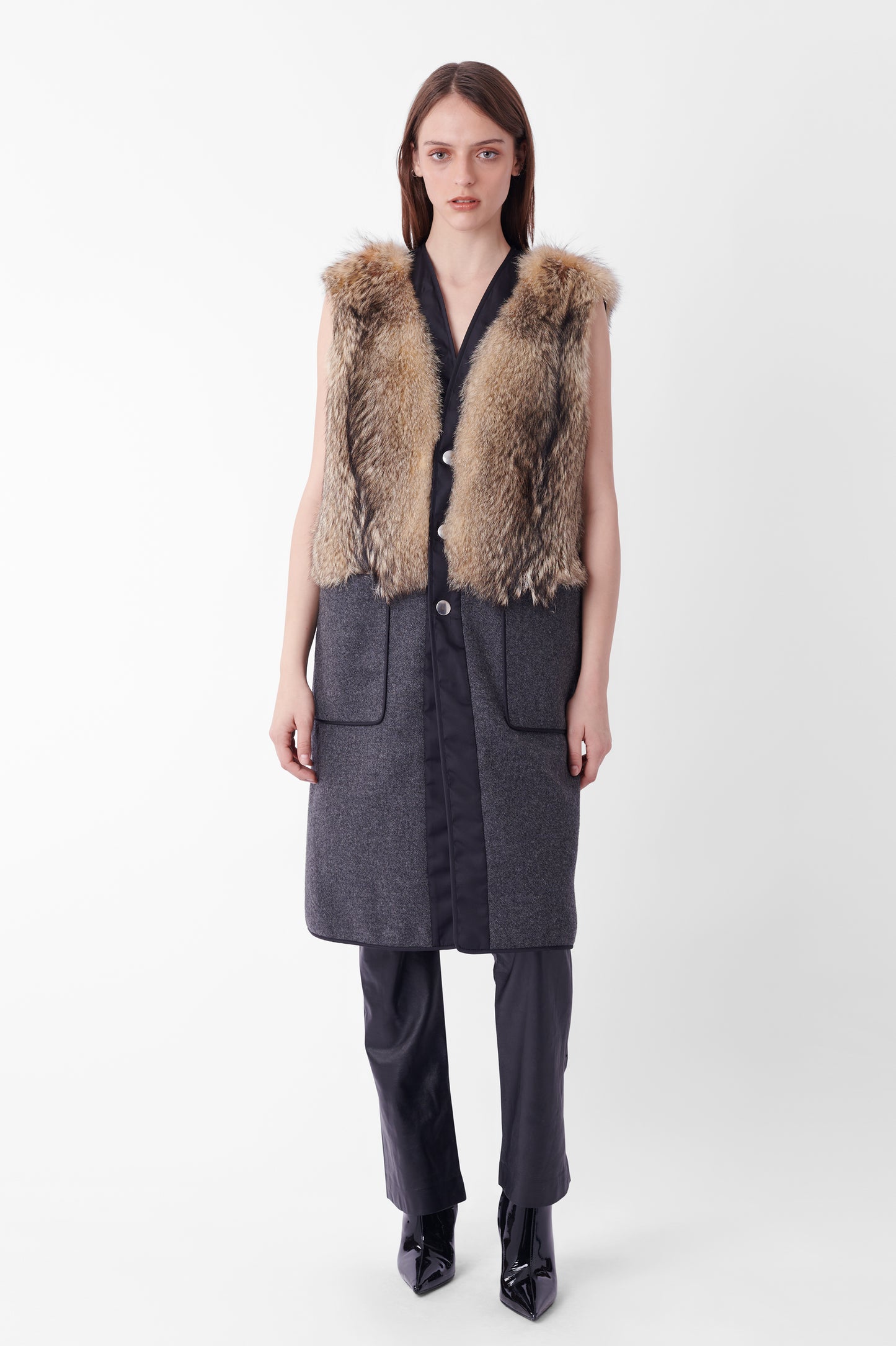 F/W 2014 Runway Mens Fur Waistcoat
