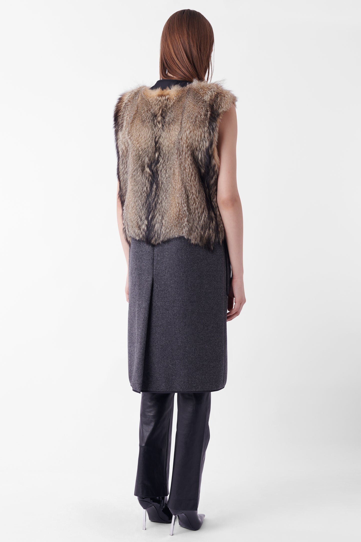 F/W 2014 Runway Mens Fur Waistcoat