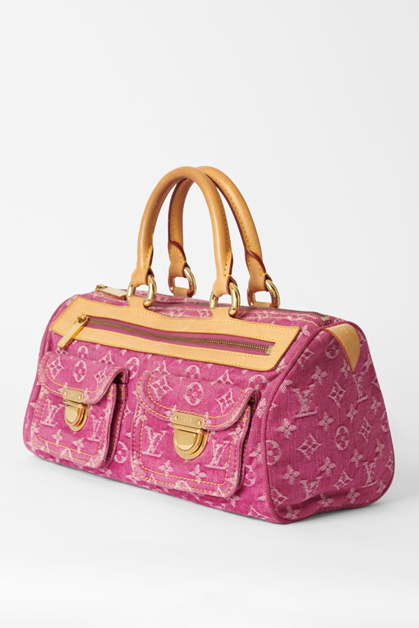 2006 Pink Denim Monogram Speedy Bag & Scarf