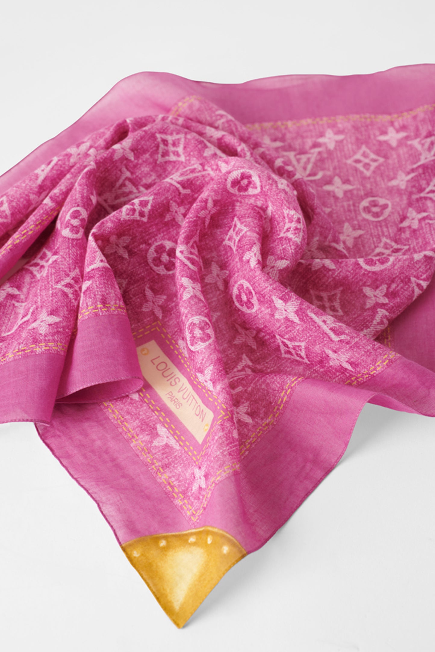 2006 Pink Denim Monogram Speedy Bag & Scarf